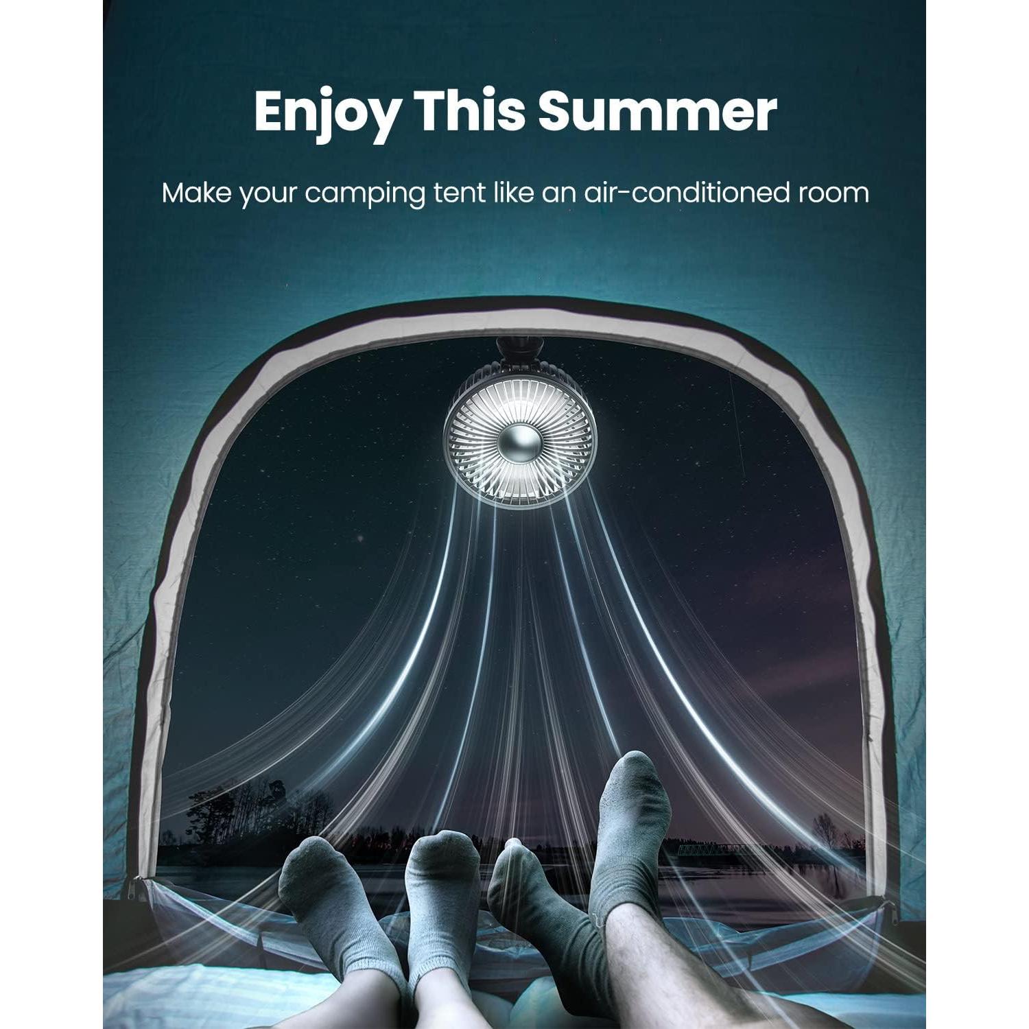 Ventilador de Cochecito Gaiatop M10 Recargable 4000mAh Oscilante