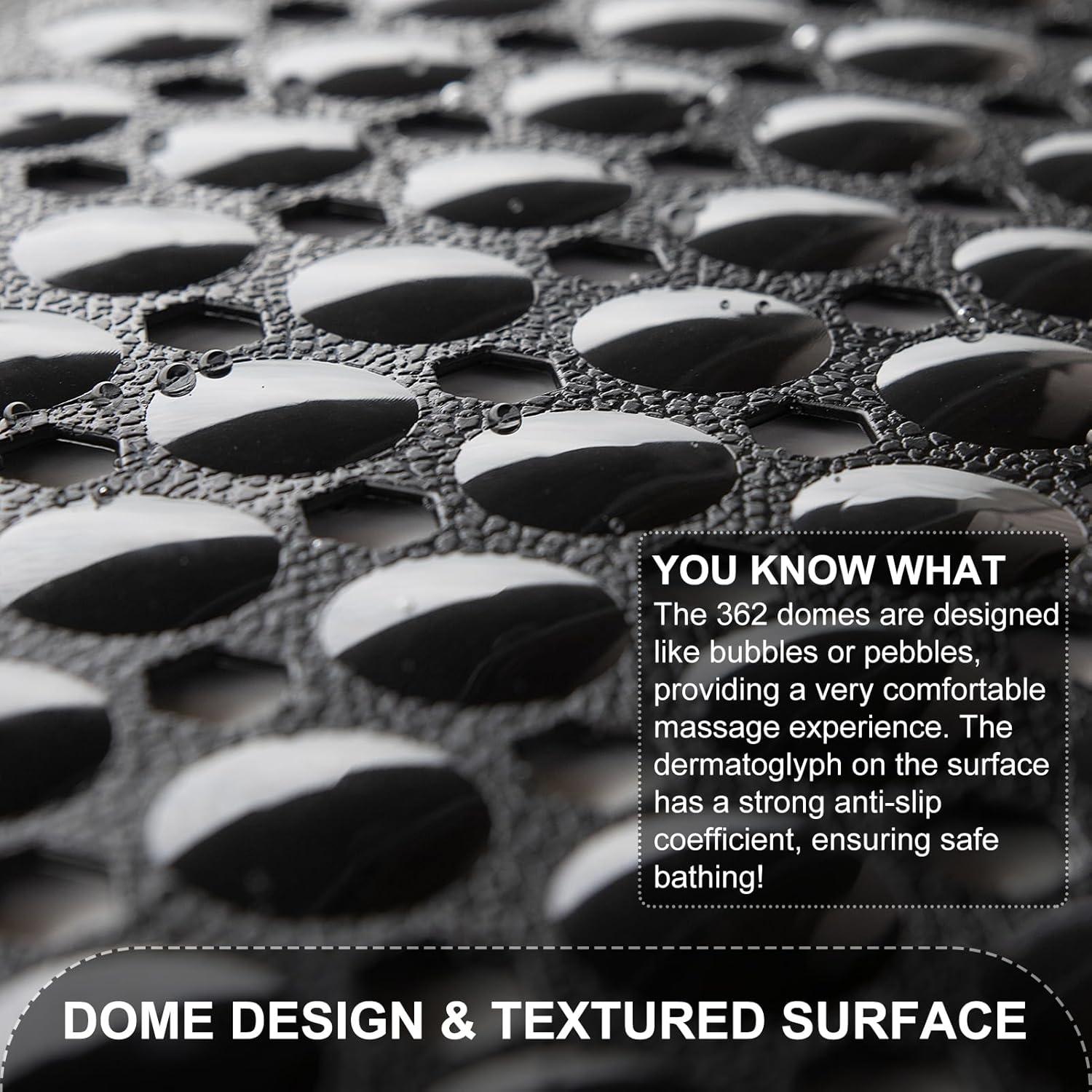 Alfombrilla de Baño Antideslizante TEESHLY 101.6x40.6cm Negra