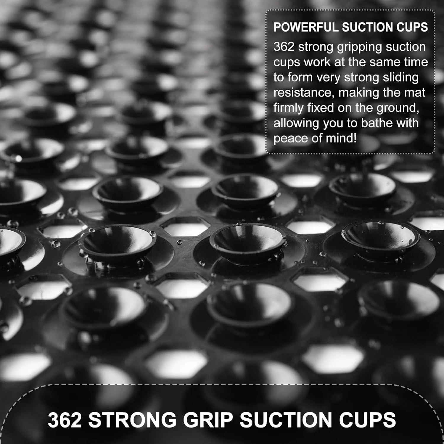 Alfombrilla de Baño Antideslizante TEESHLY 101.6x40.6cm Negra