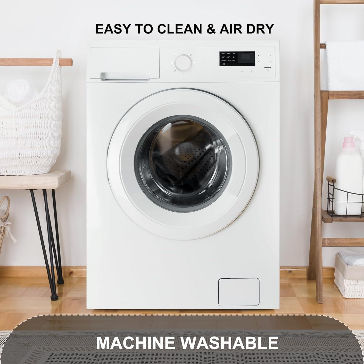 Alfombrilla de Baño Antideslizante TEESHLY 101.6x40.6cm Negra