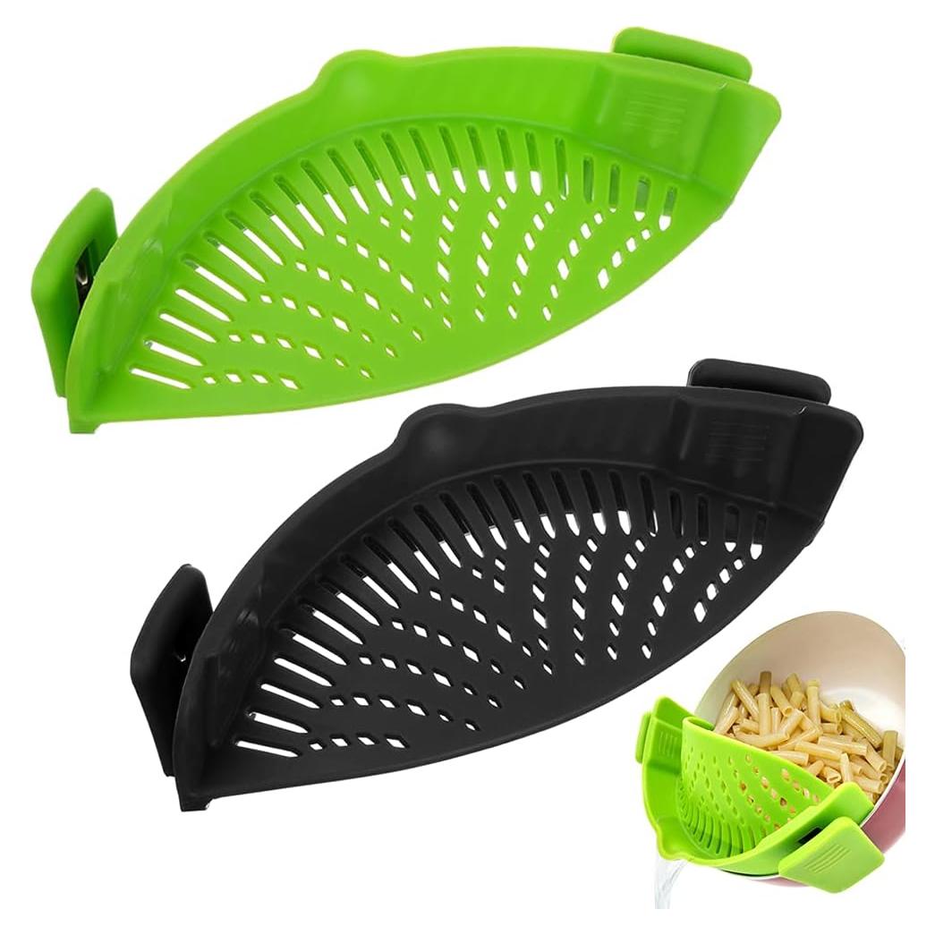 Colador Clip de Silicona YEVIOR 2 PACK para Olla y Cocina