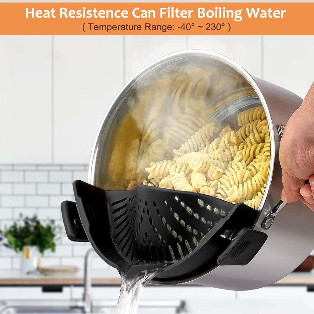 Colador Clip de Silicona YEVIOR 2 PACK para Olla y Cocina