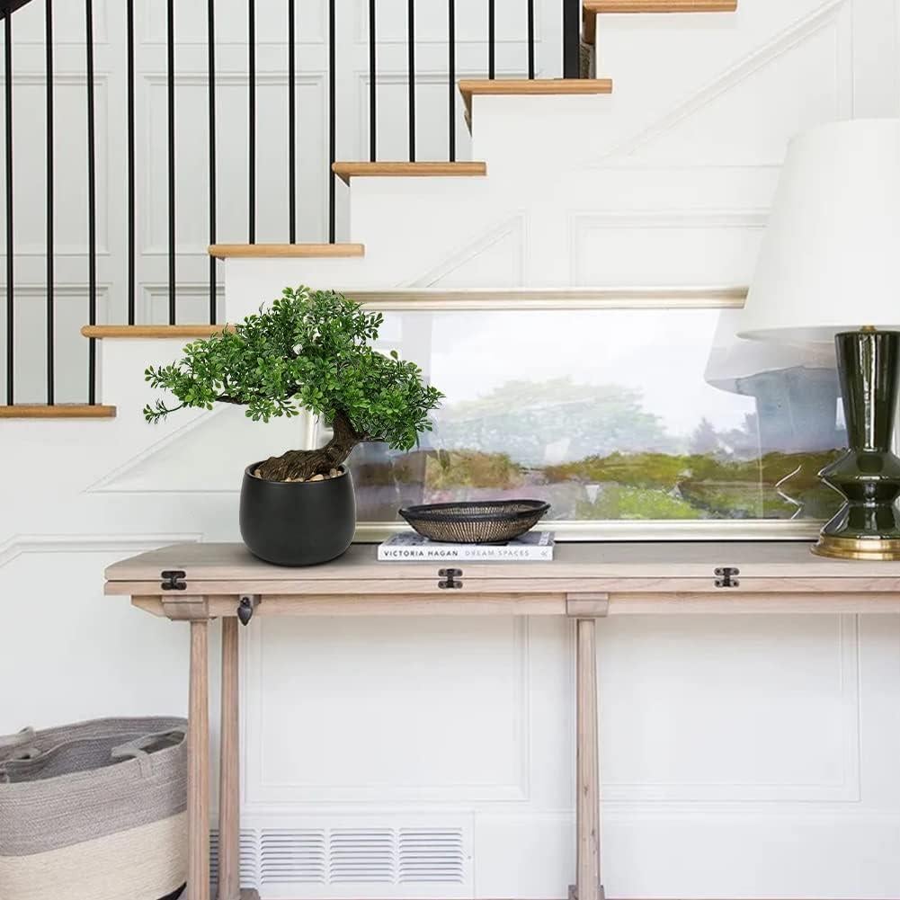 Árbol Bonsái Artificial Briful Junípero 25.4cm Verde