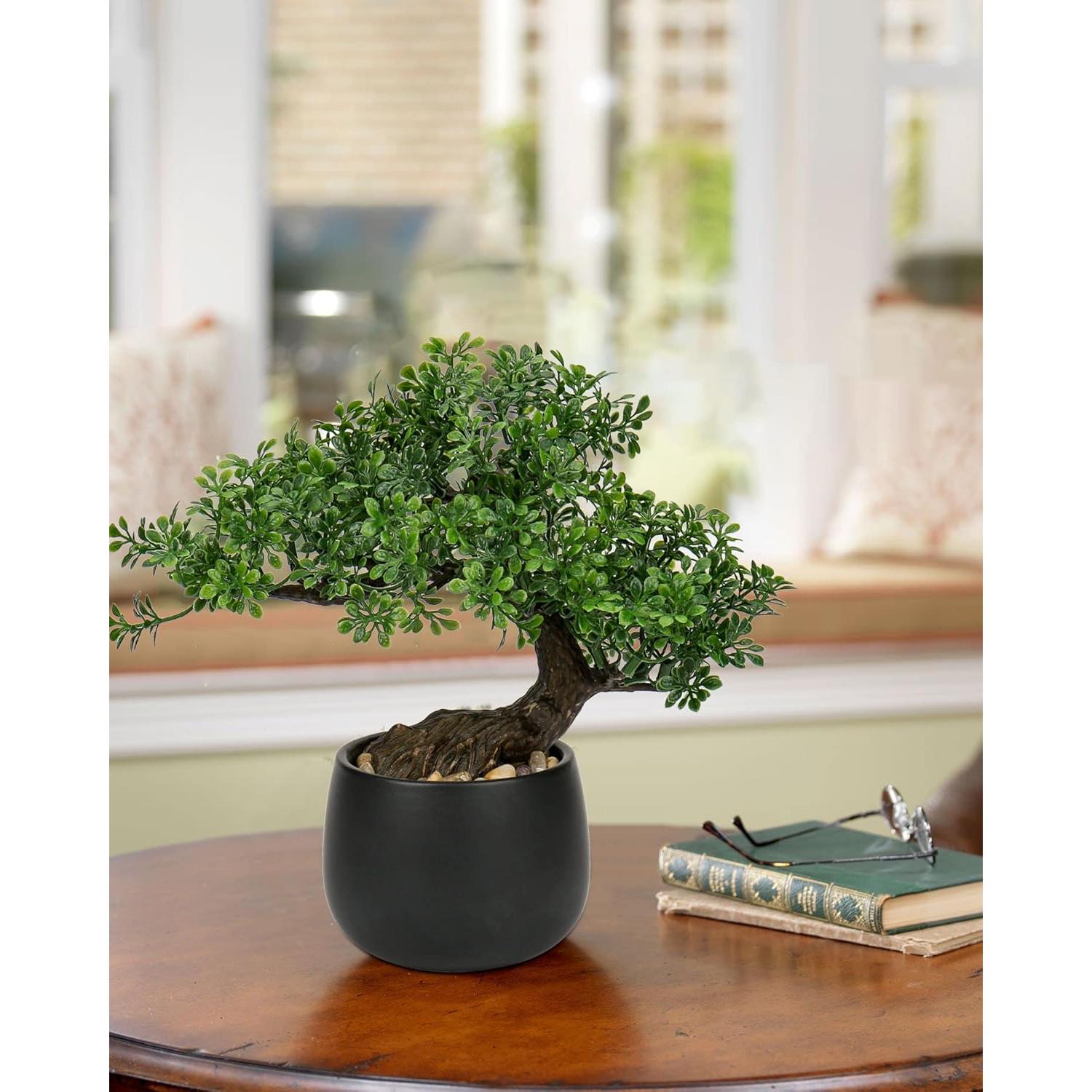 Árbol Bonsái Artificial Briful Junípero 25.4cm Verde