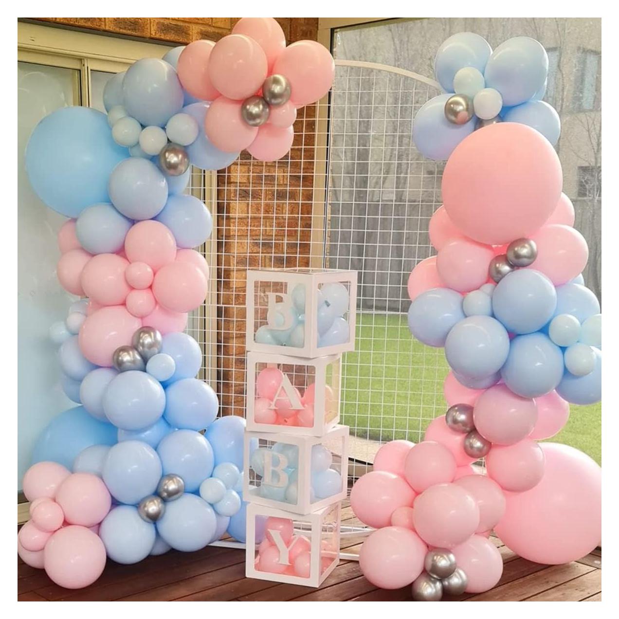 Kit de Arco de Globos Grcypa 139 Piezas Rosa y Azul