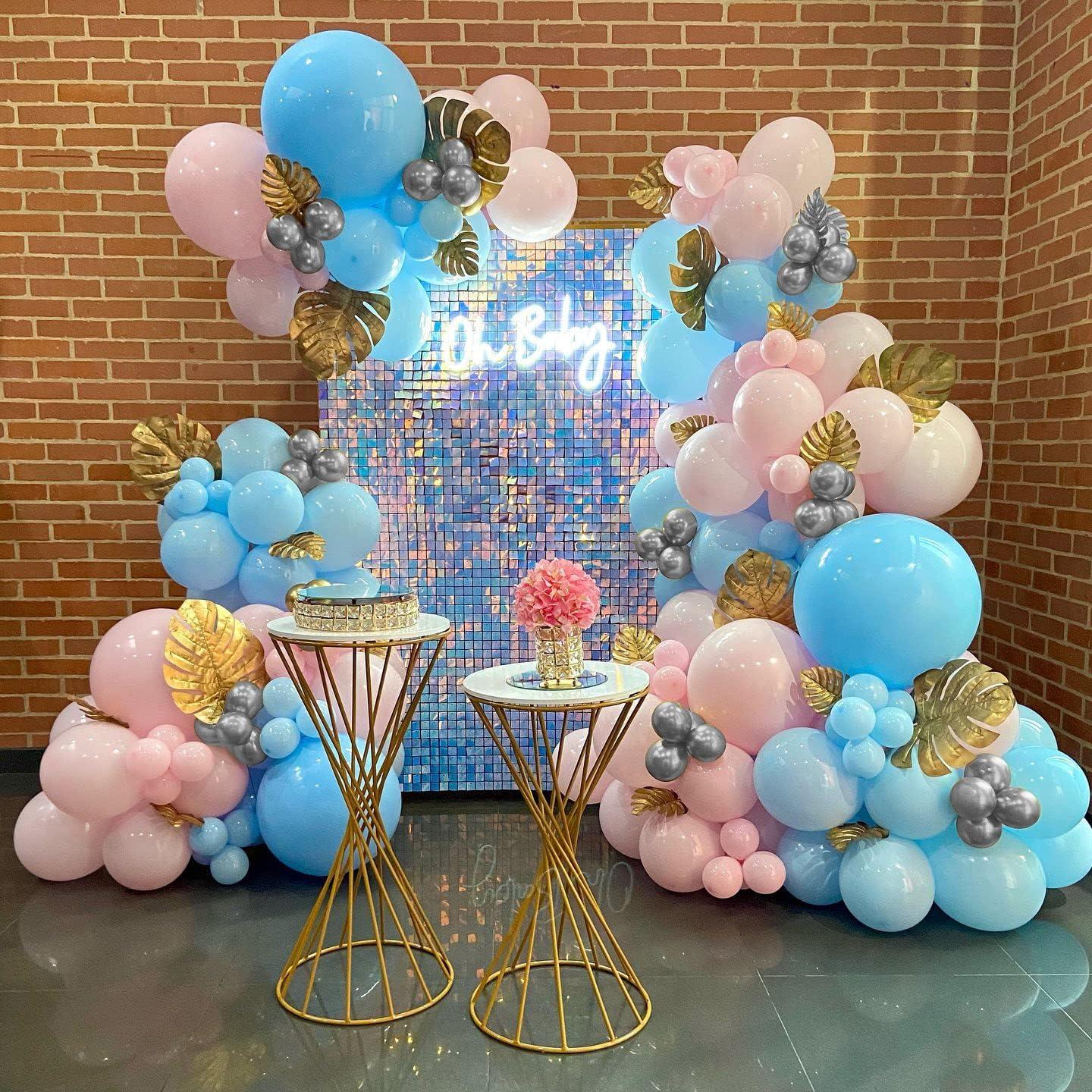 Kit de Arco de Globos Grcypa 139 Piezas Rosa y Azul
