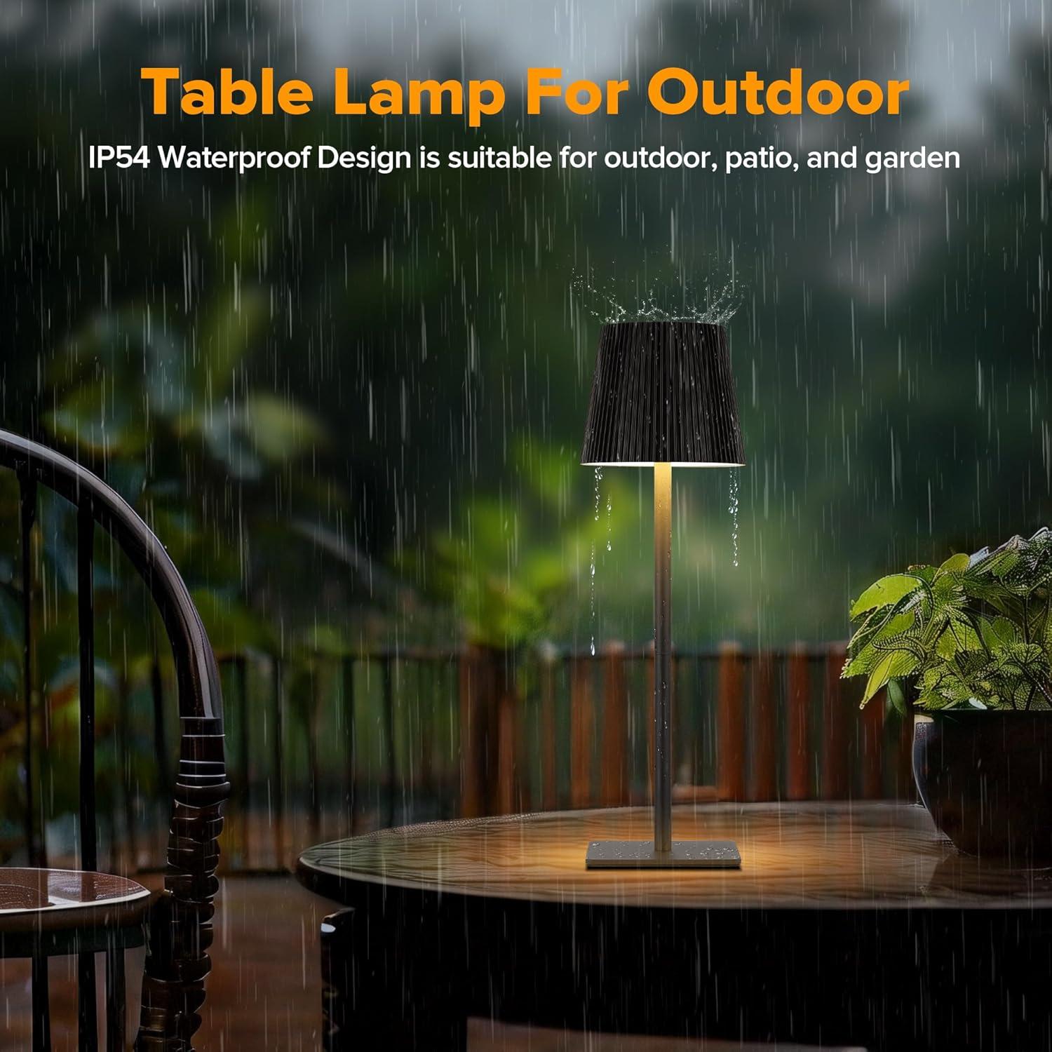 Lámpara de Mesa Inalámbrica LUTEC 6000mAh Ajustable 2 Alturas