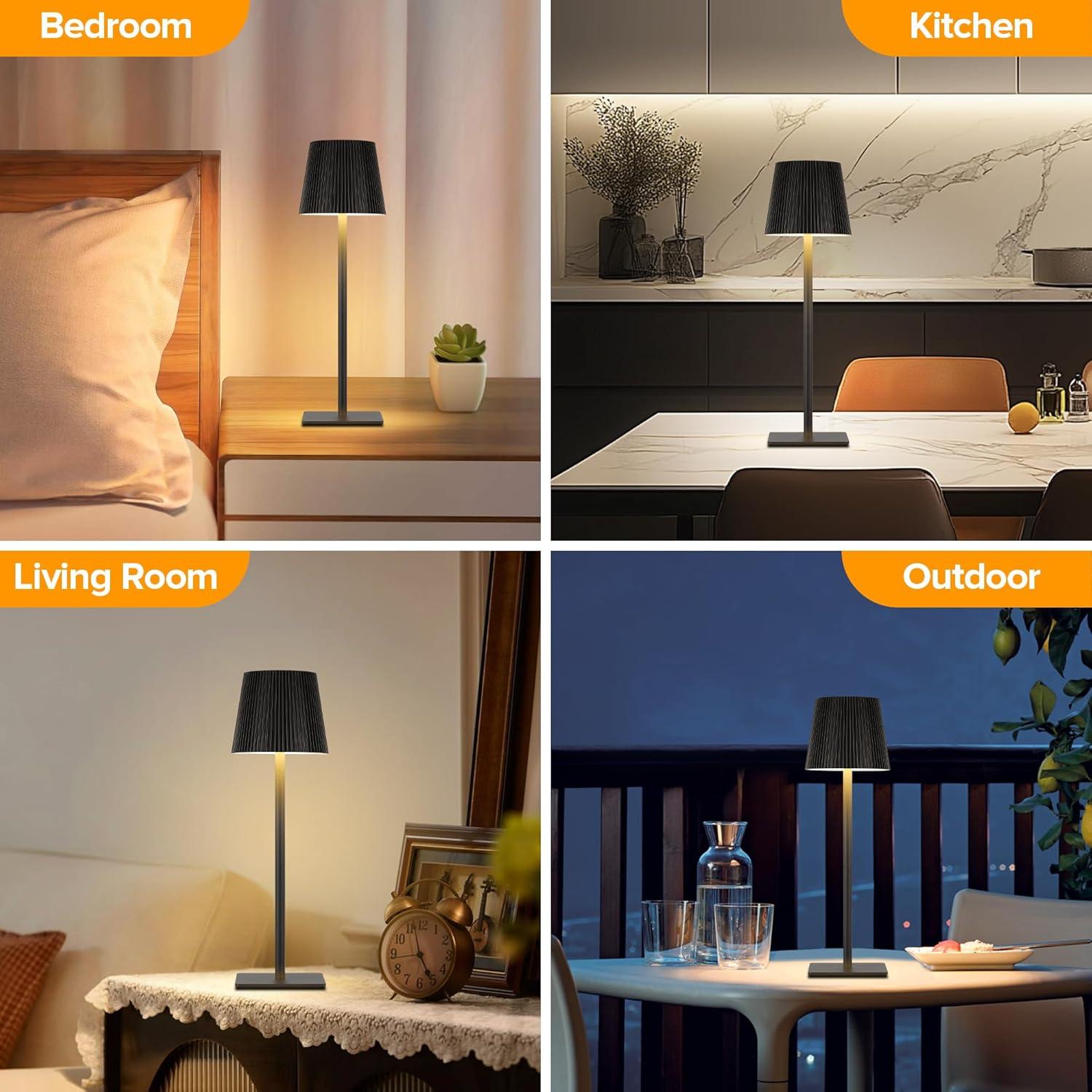 Lámpara de Mesa Inalámbrica LUTEC 6000mAh Ajustable 2 Alturas