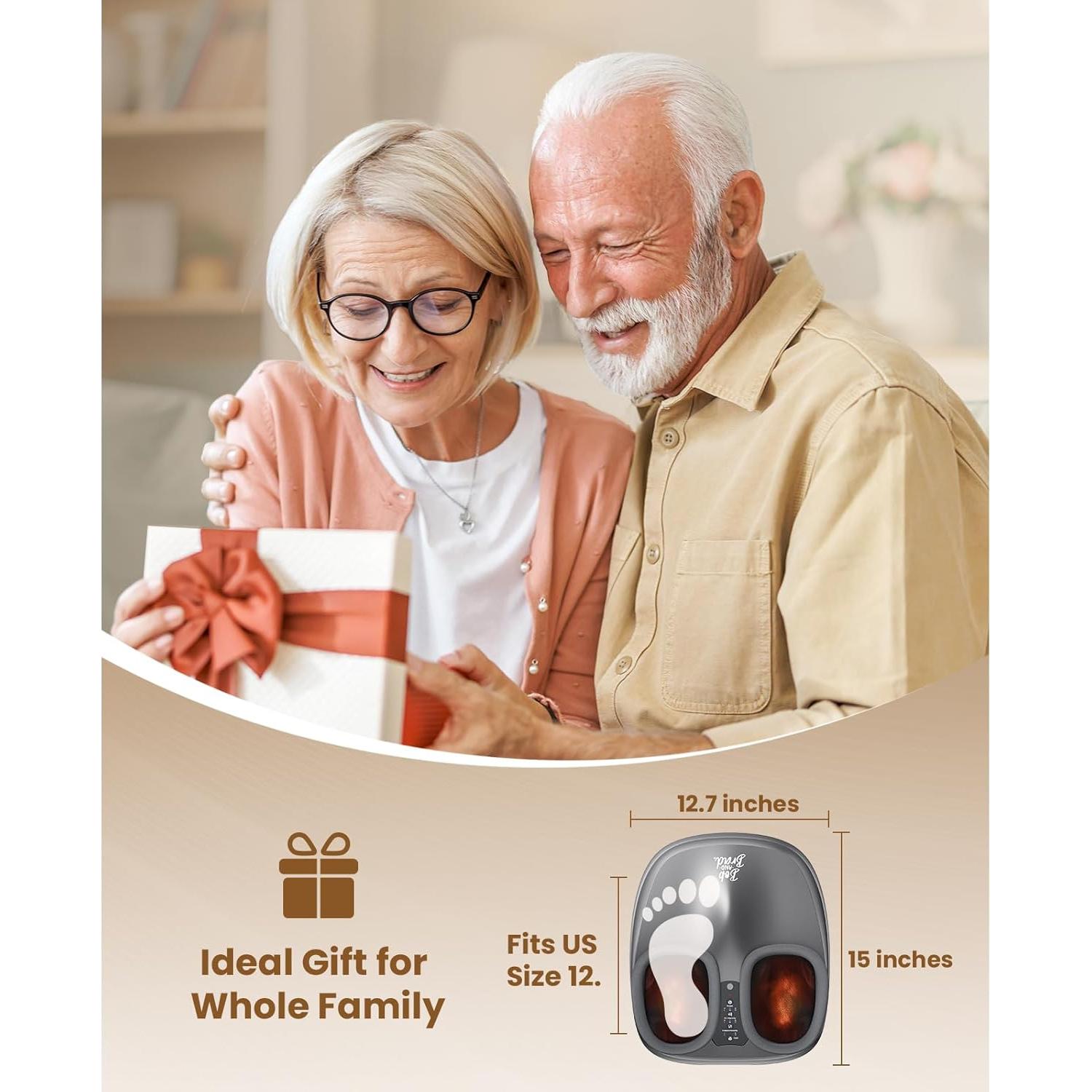 Masajista de Pies Eléctrico BOB Y BRAD con Calor y Control Remoto