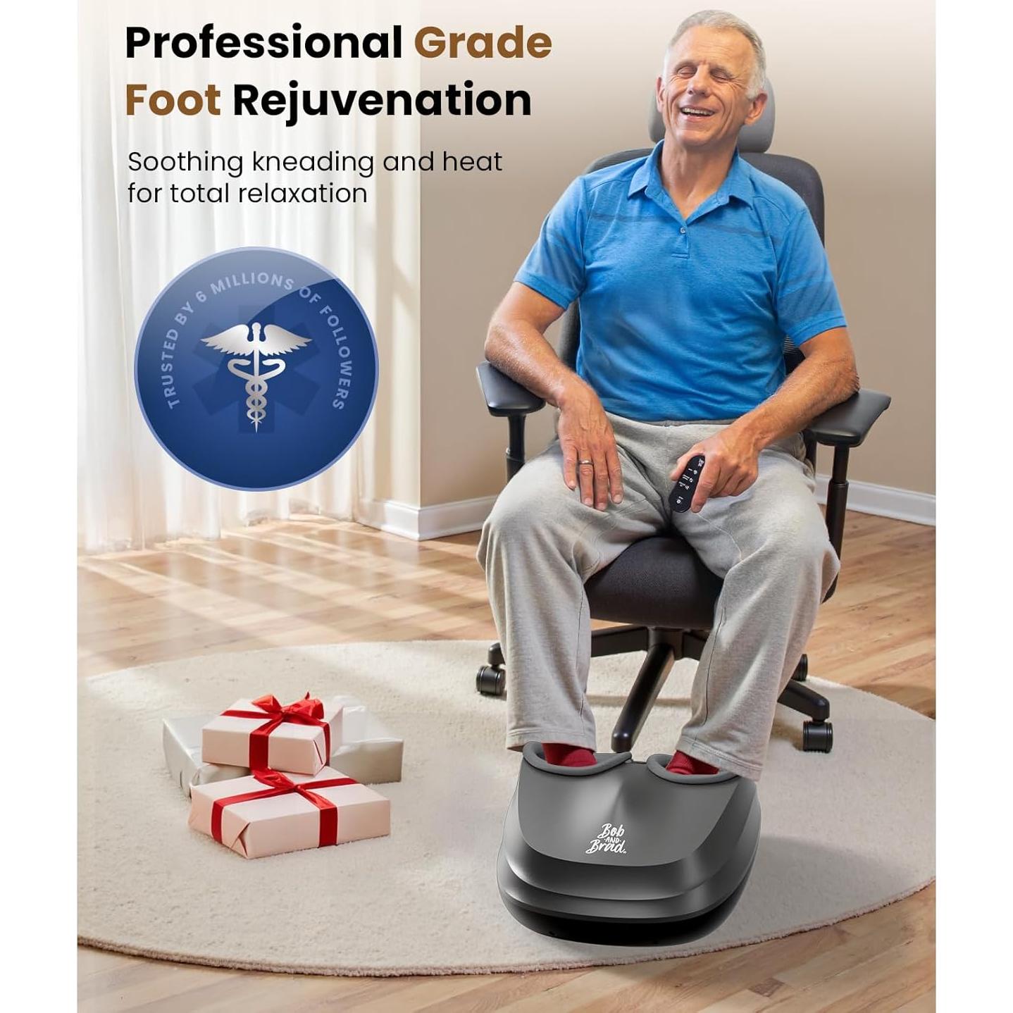 Masajista de Pies Eléctrico BOB Y BRAD con Calor y Control Remoto