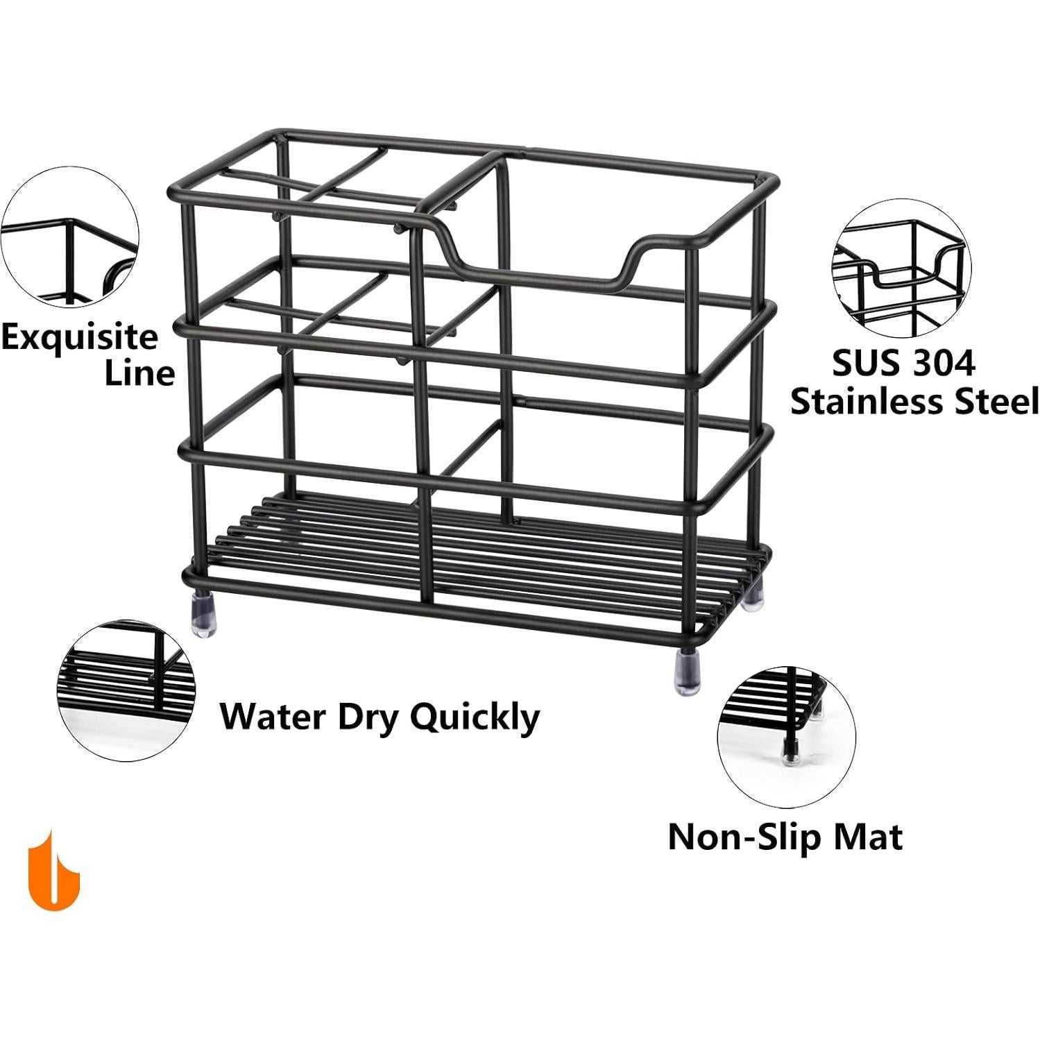 Soporte para Cepillos de Dientes Urbanstrive Acero Inoxidable Negro