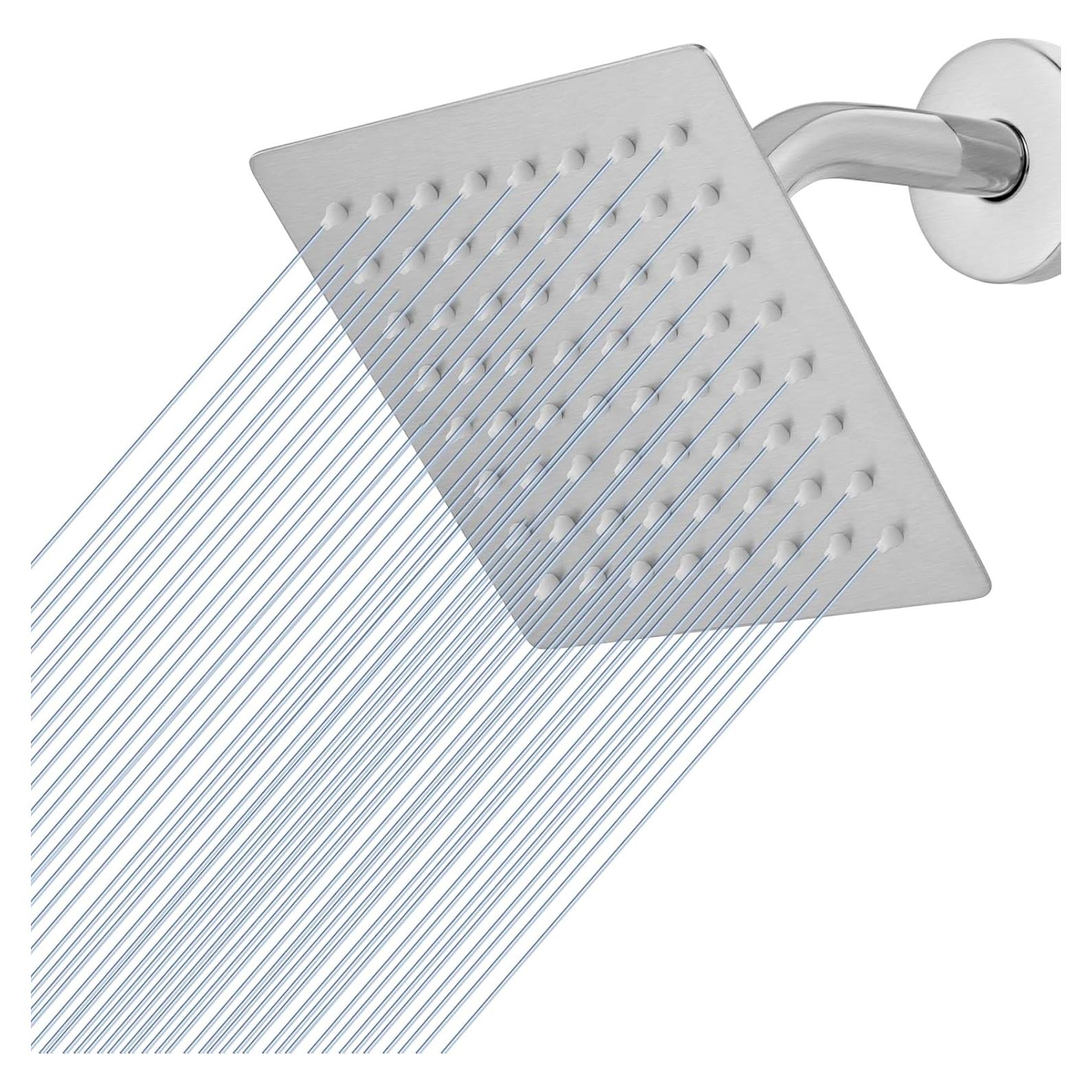 Cabezal de Ducha Voolan 15.24 cm Acero Inoxidable Niquelado