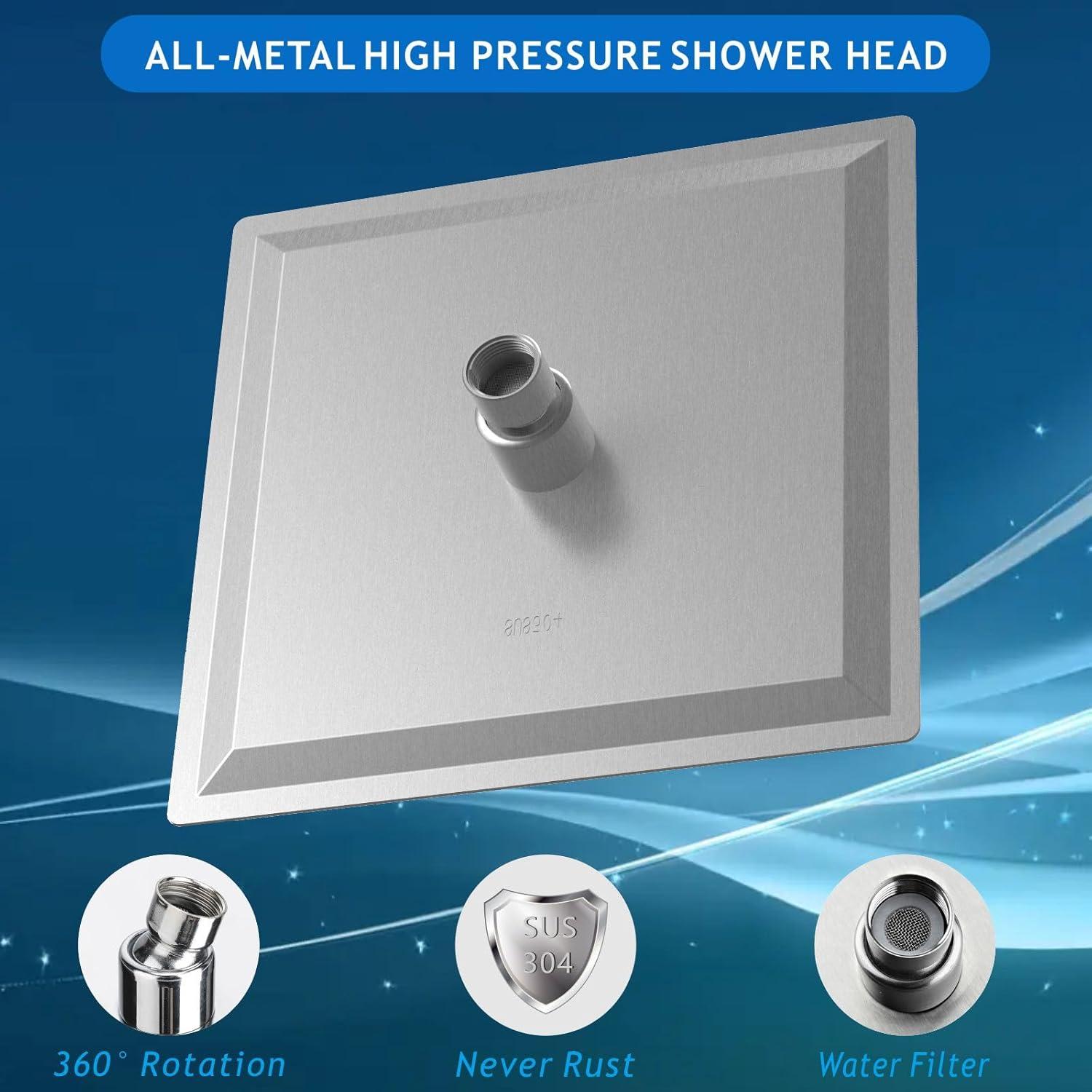 Cabezal de Ducha Voolan 15.24 cm Acero Inoxidable Niquelado