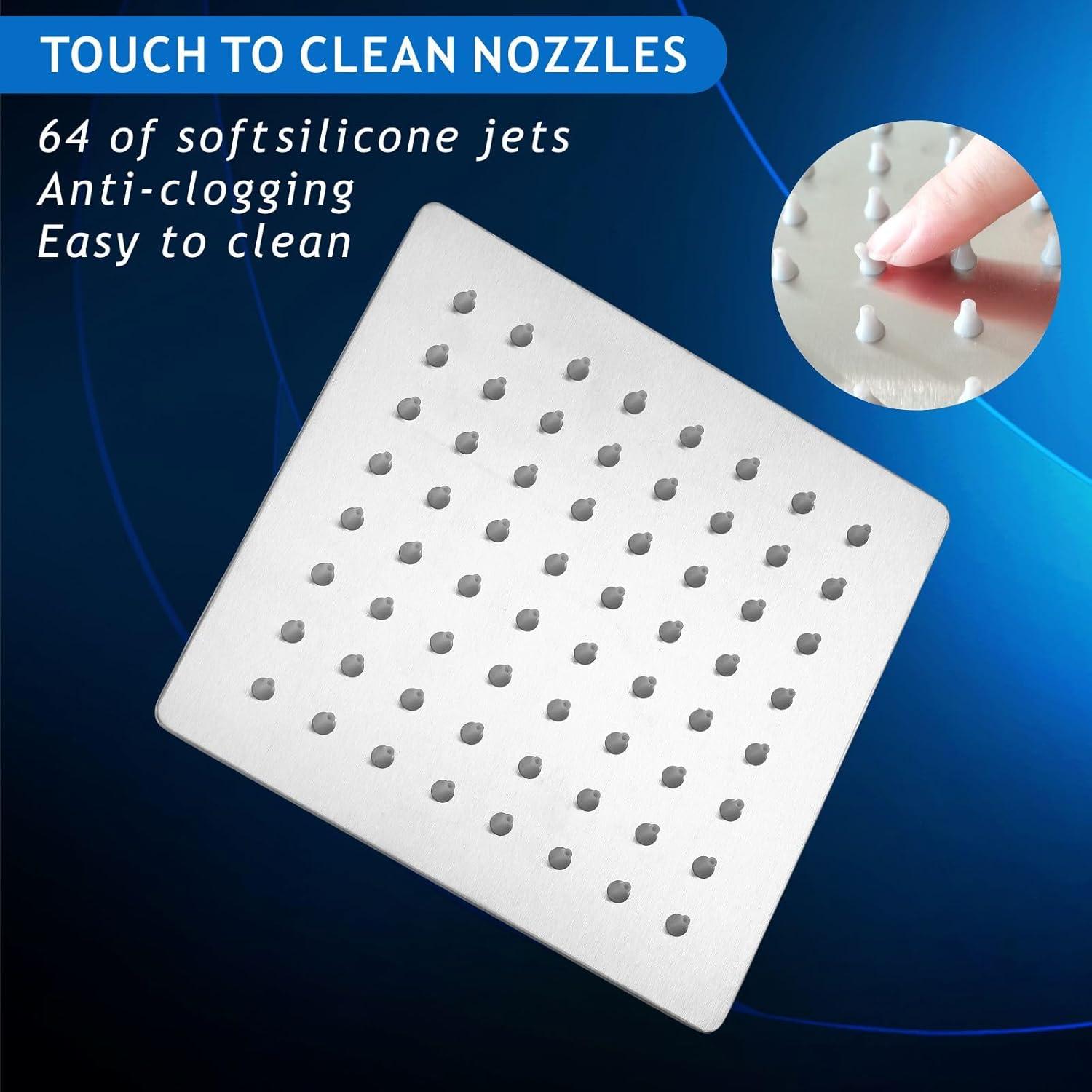 Cabezal de Ducha Voolan 15.24 cm Acero Inoxidable Niquelado