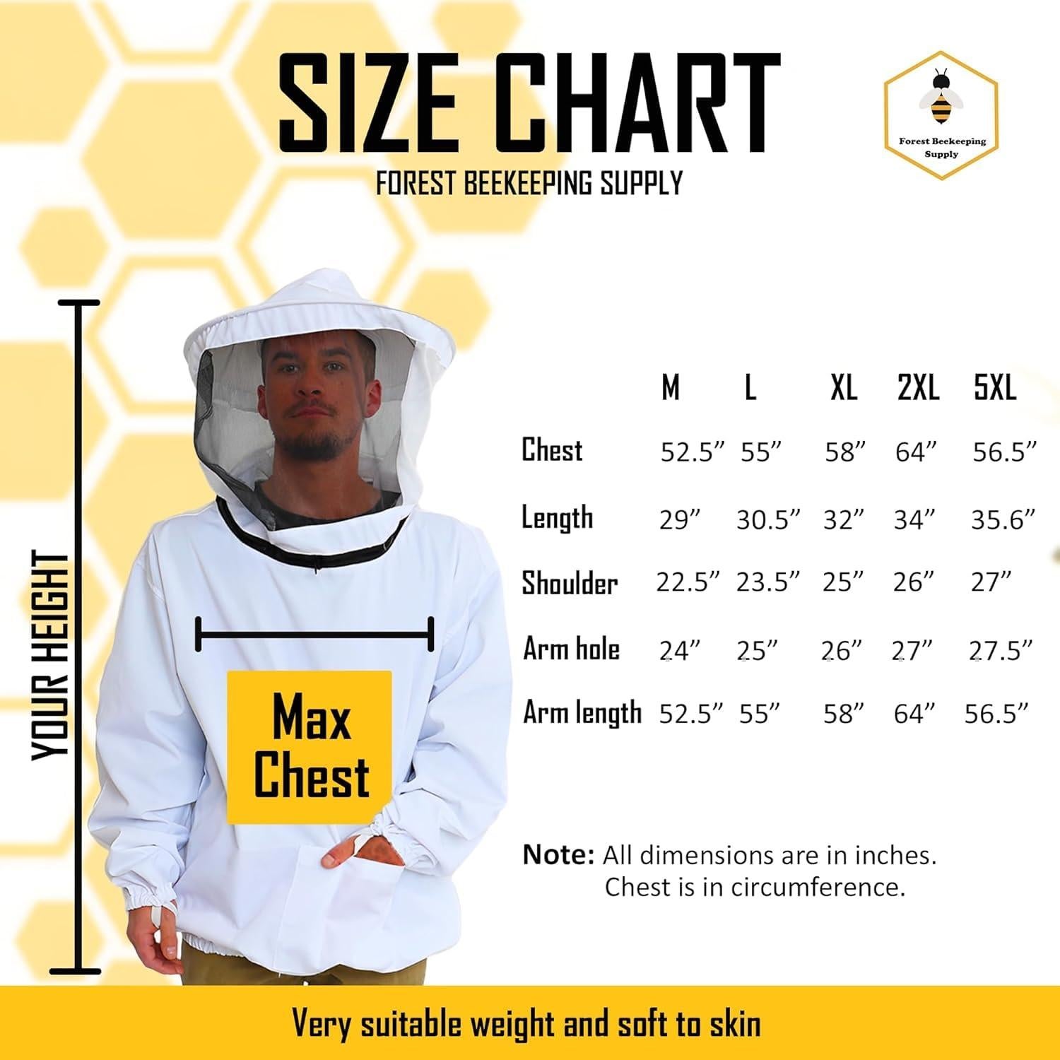 Chaqueta de Apicultura Forest Beekeeping XL con Velo Removible