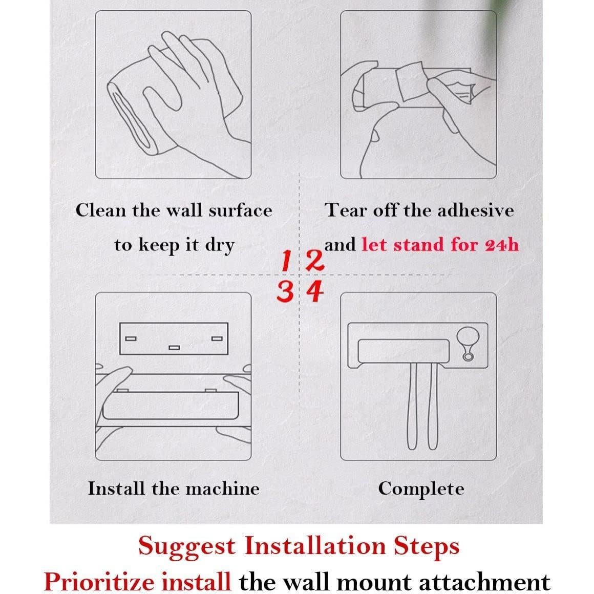 Soporte para Cepillos de Dientes MIMORE TH-01-W, 4 Ranuras, Temporizador