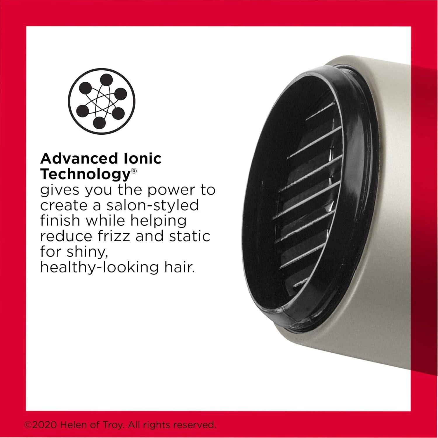 Secador de Pelo Turbo REVLON 1875W Iónico Cerámico Plata