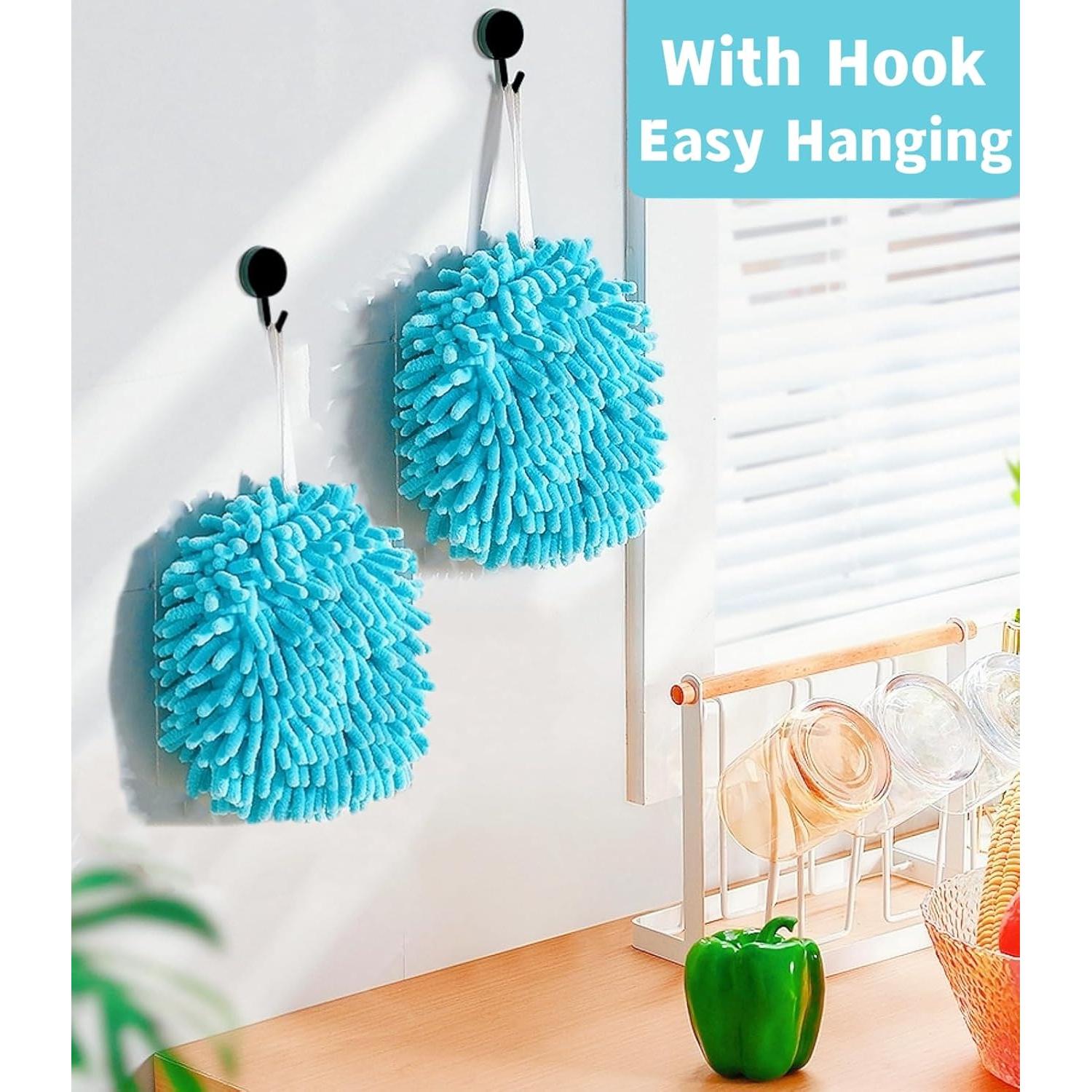 Juego de 2 Toallas de Mano Frbryak Chenille Azul 17.8 cm