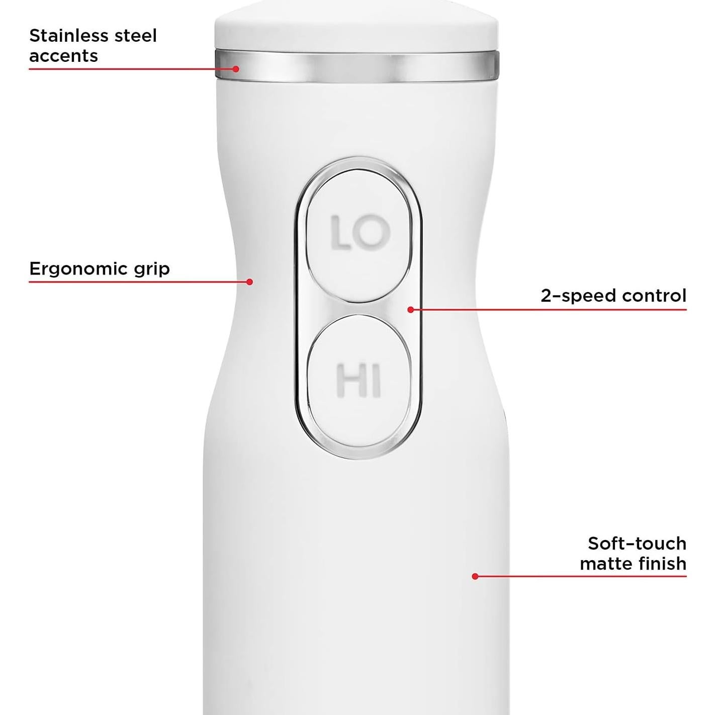 Batidora de Inmersión Chefman 300W 2 Velocidades Marfil