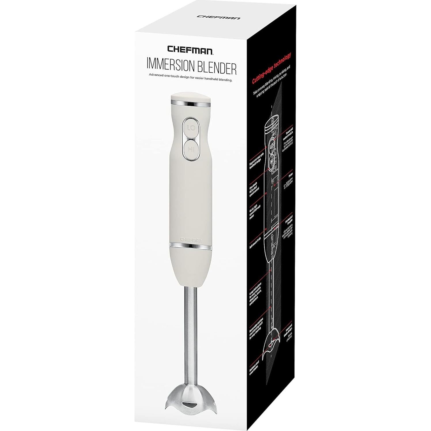 Batidora de Inmersión Chefman 300W 2 Velocidades Marfil