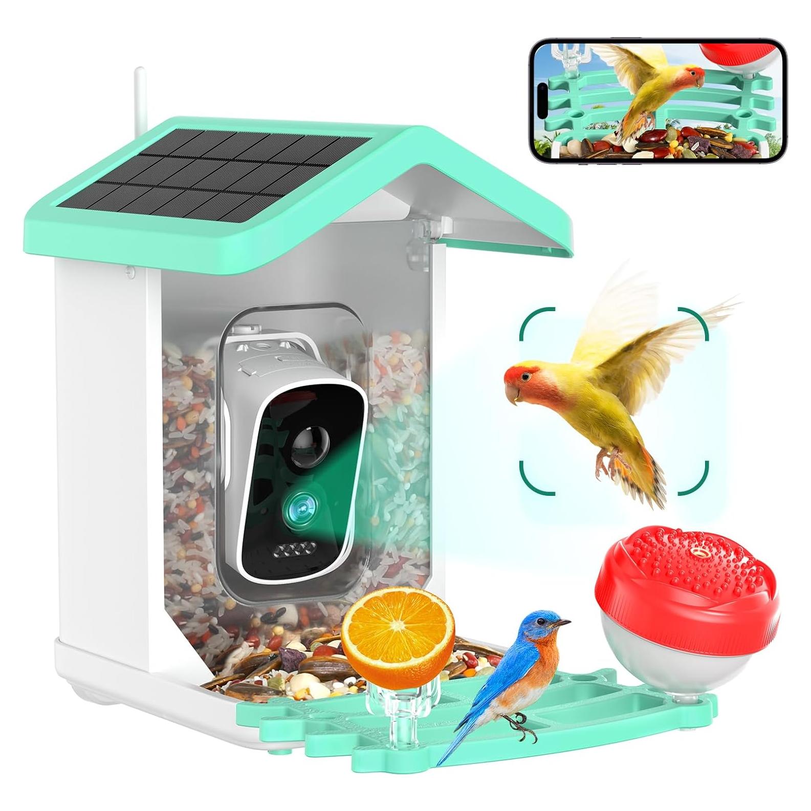 Comedero para Aves Azonanor con Cámara 4K y Solar
