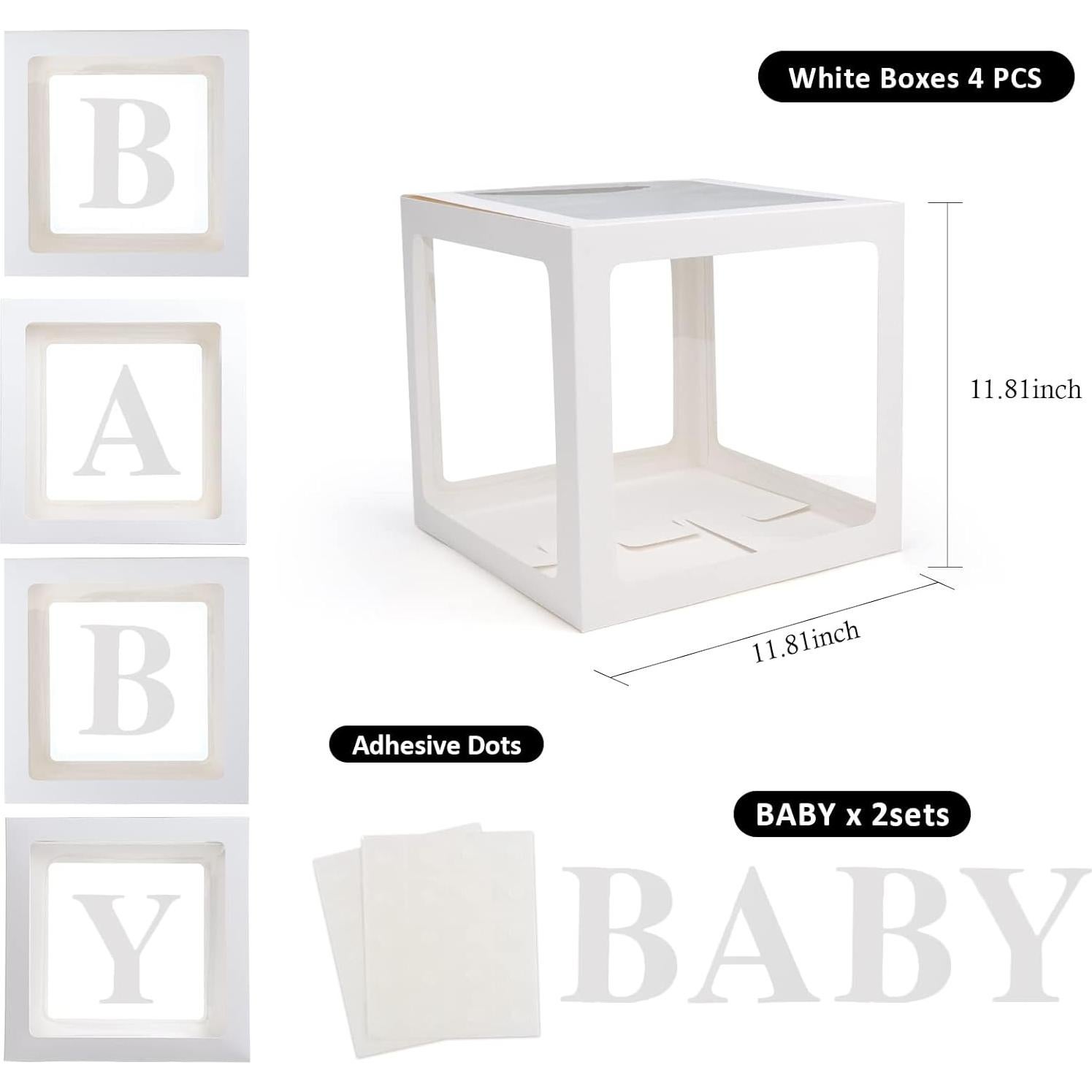 Cajas para Bebé Transparentes Voircoloria 4 Piezas Decorativas