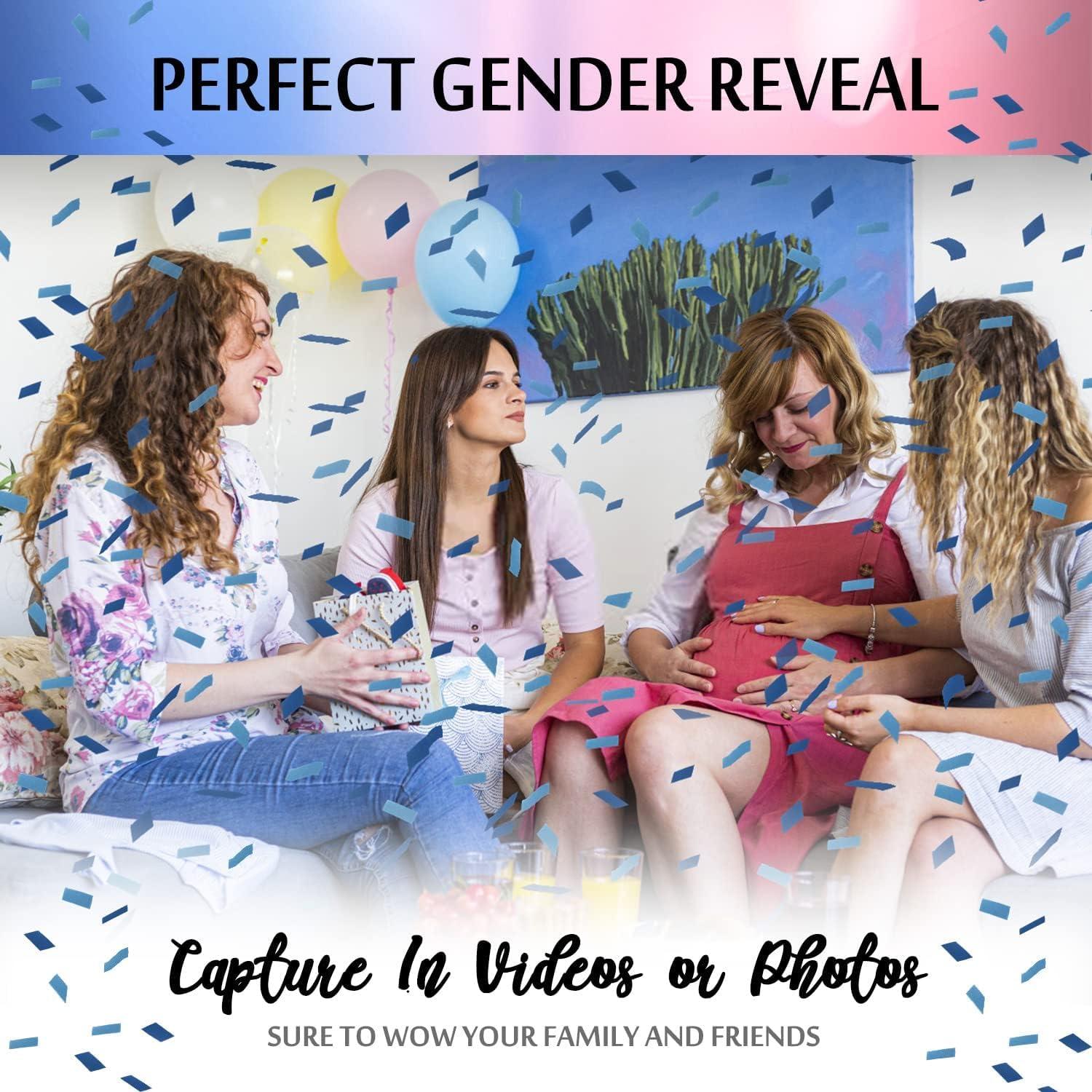 Cañón de Confeti Azul DOUKEE 30 cm Biodegradable 2 PZ