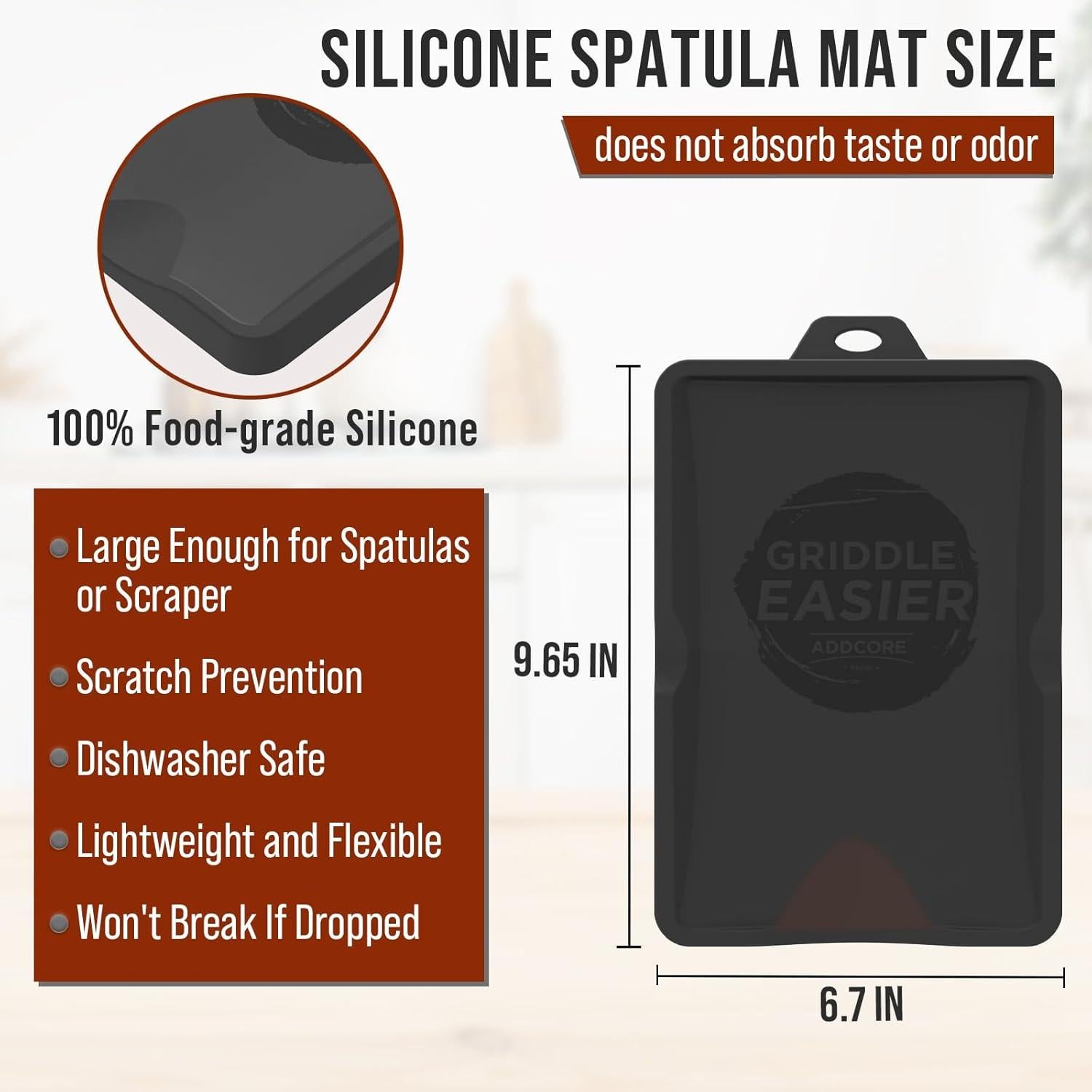 Alfombrilla de Silicona AWEASROY Antideslizante 24.5x17cm Negra