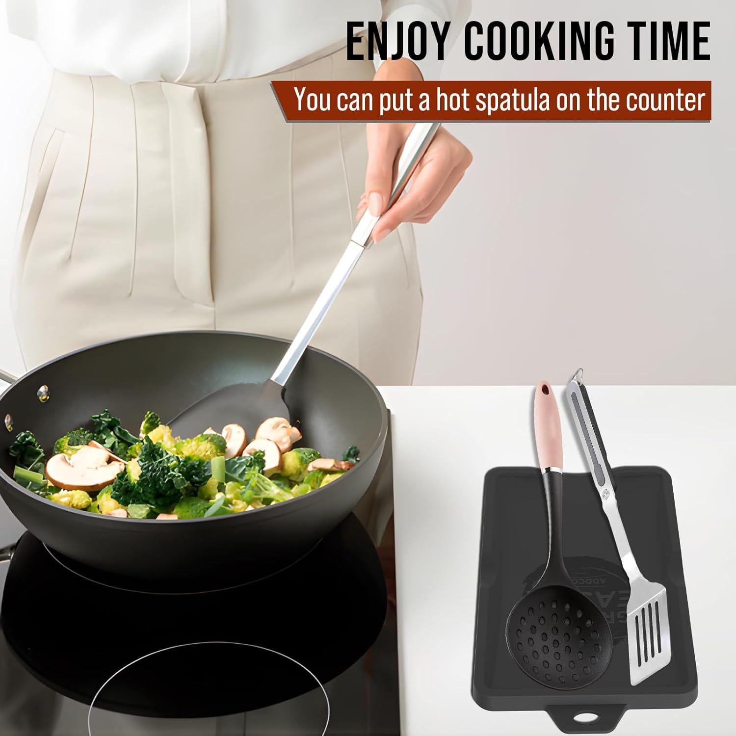 Alfombrilla de Silicona AWEASROY Antideslizante 24.5x17cm Negra