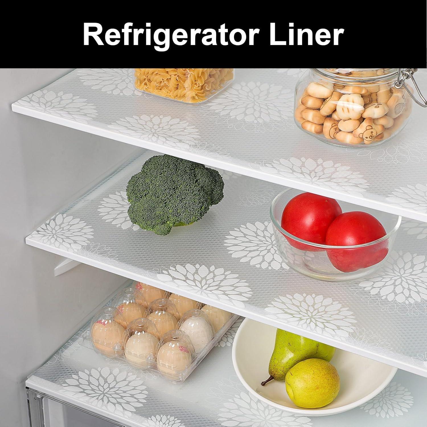 Forros de Estantería Cooyes 30x300cm EVA Antideslizante Blanco Floral