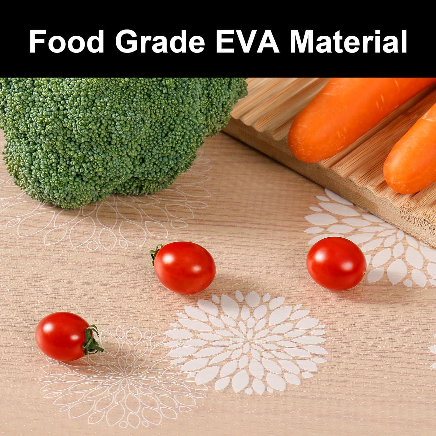 Forros de Estantería Cooyes 30x300cm EVA Antideslizante Blanco Floral