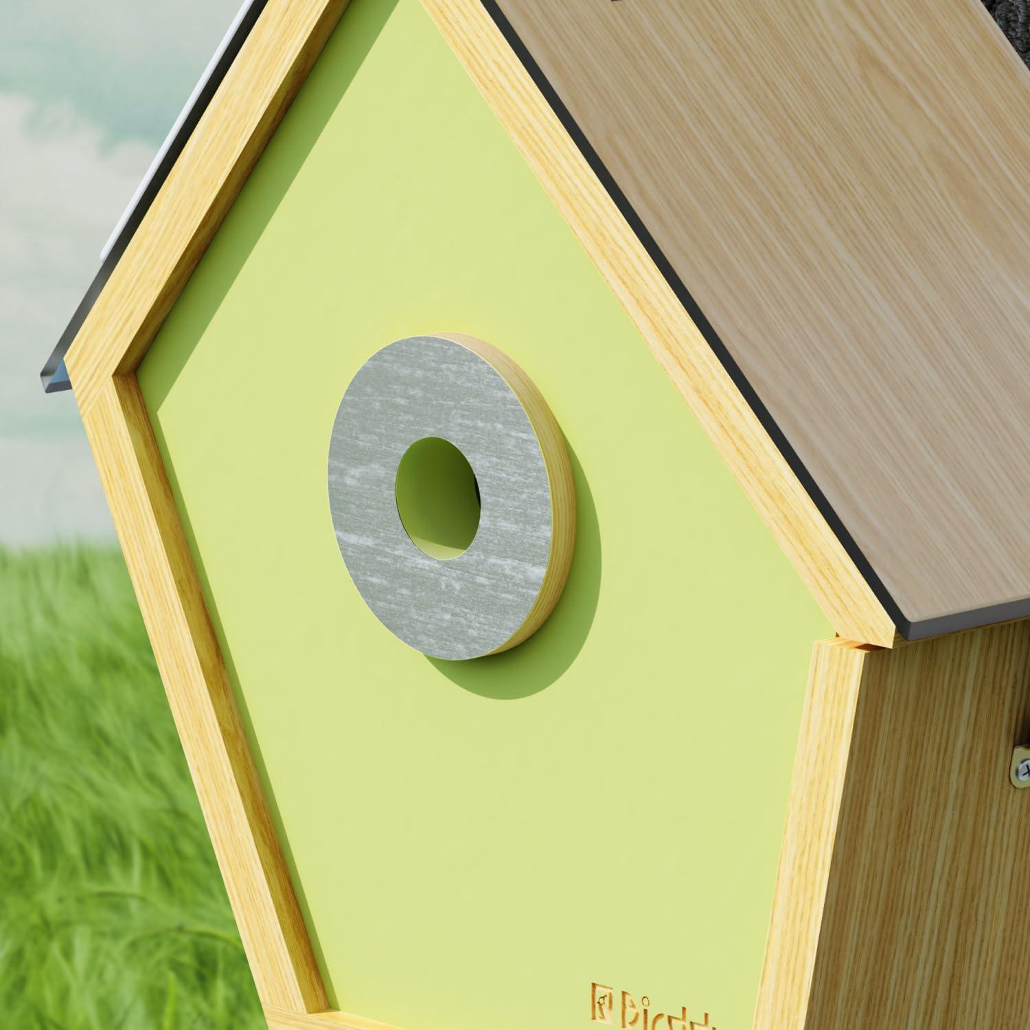 Casa para pájaros RELI Birddy con 3 entradas ajustables