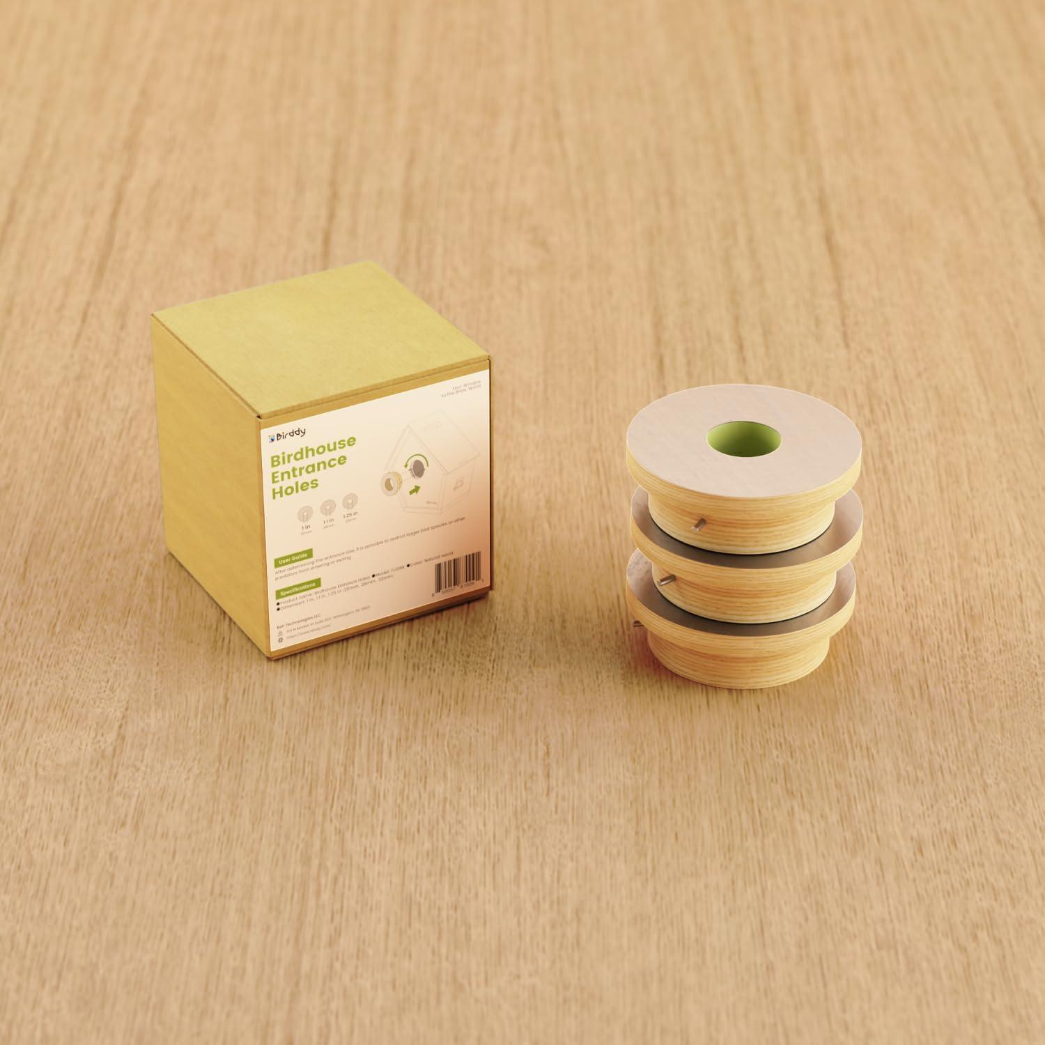 Casa para pájaros RELI Birddy con 3 entradas ajustables