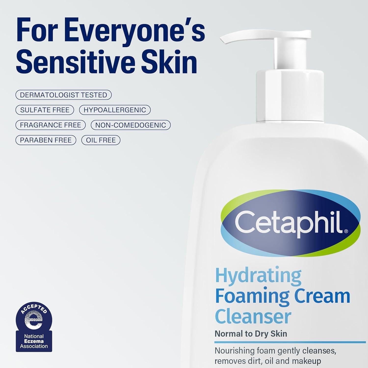 Limpiador Facial Cetaphil Crema Espumosa 236 ml Piel Sensible
