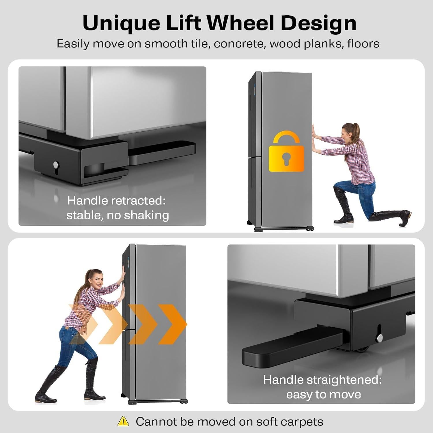 Rodillos para Electrodomésticos KVRG KG008 Ajustables 50-81 cm