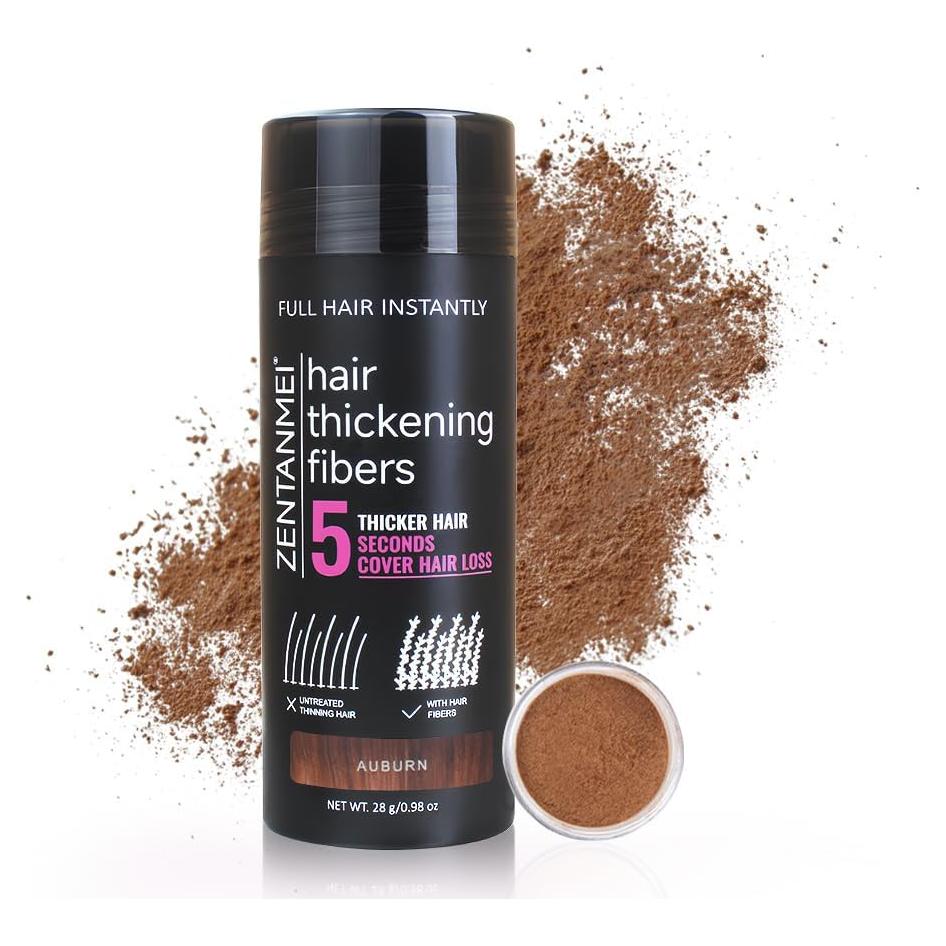 Fibras para Cabello Fino ZENTANMEI 28g Castaño Rojizo