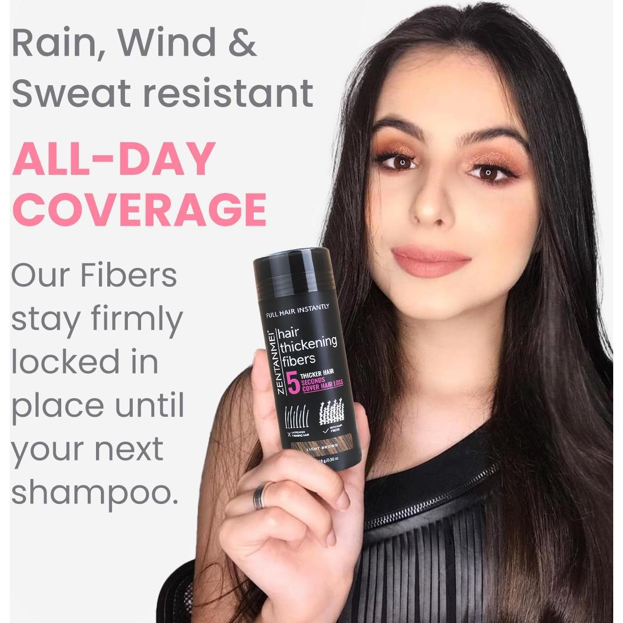 Fibras para Cabello Fino ZENTANMEI 28g Castaño Rojizo