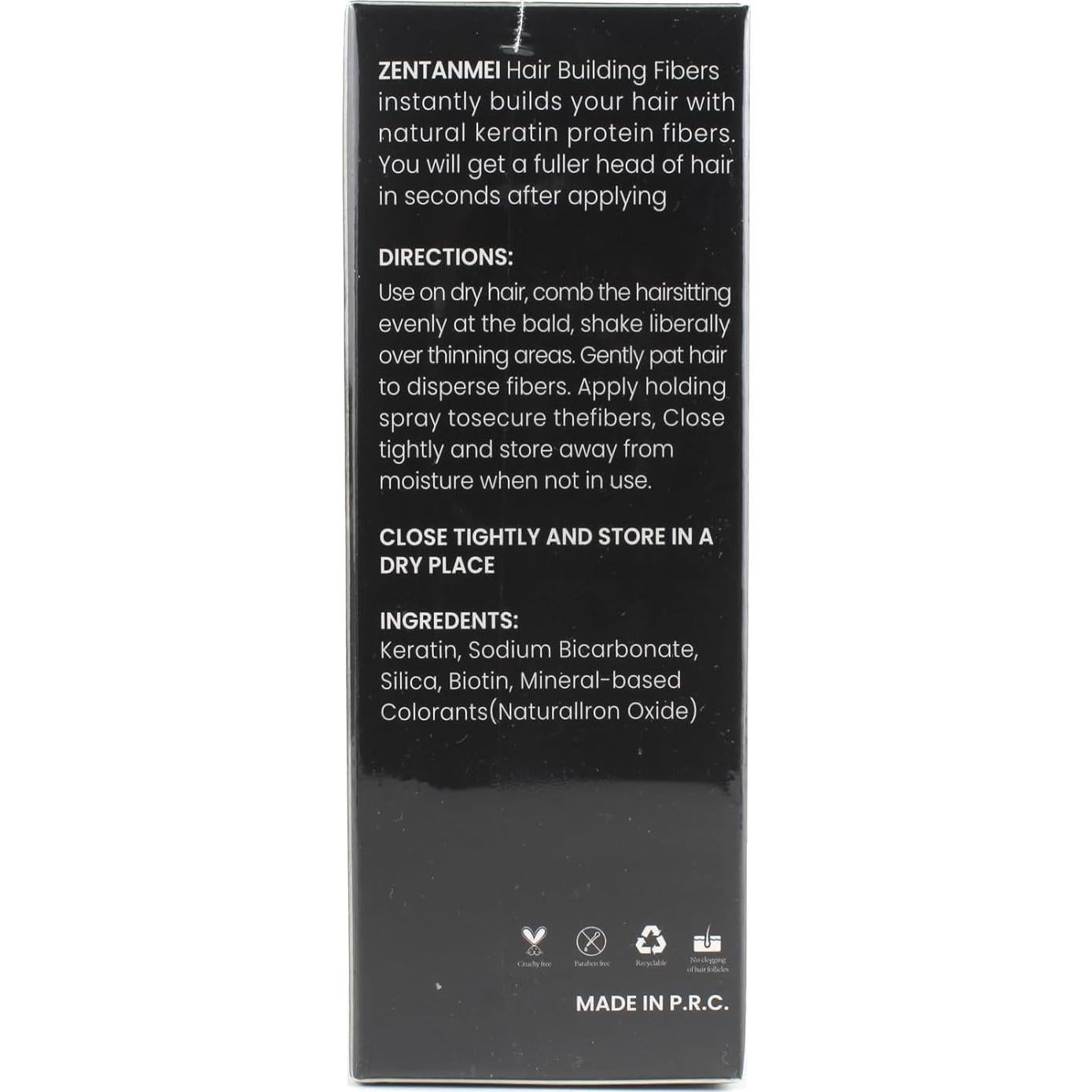 Fibras para Cabello Fino ZENTANMEI 28g Castaño Rojizo