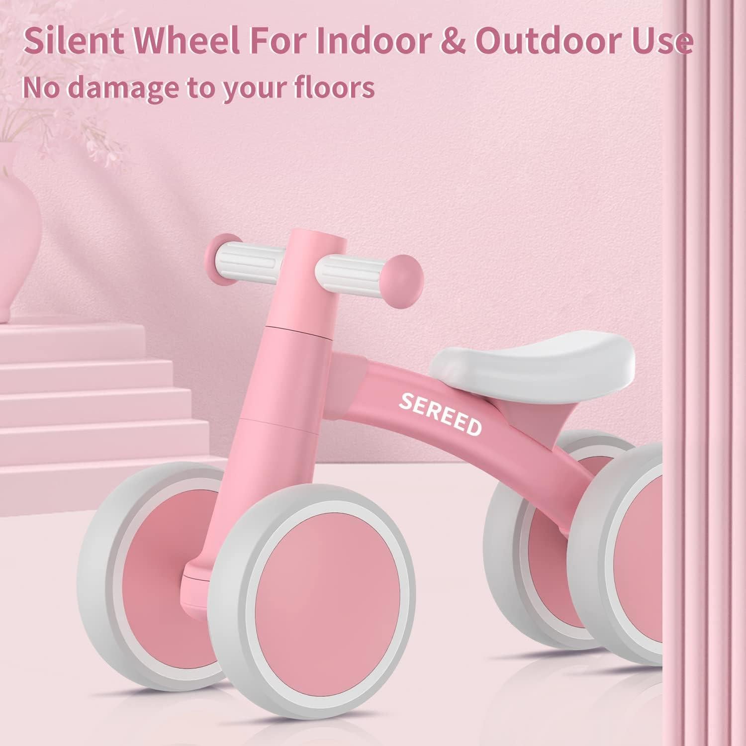 Bicicleta de Equilibrio SEREED UD30 Rosa para Bebés 1-2 Años