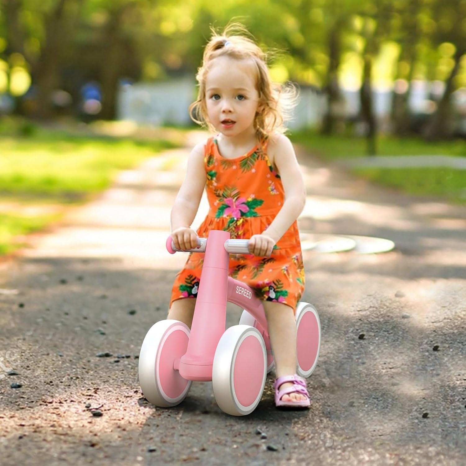 Bicicleta de Equilibrio SEREED UD30 Rosa para Bebés 1-2 Años