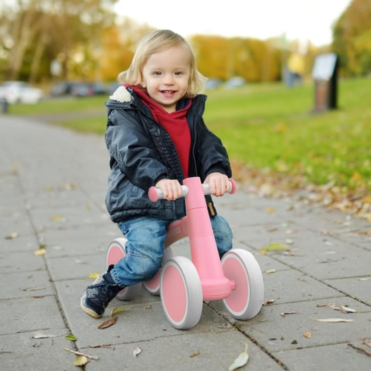 Bicicleta de Equilibrio SEREED UD30 Rosa para Bebés 1-2 Años