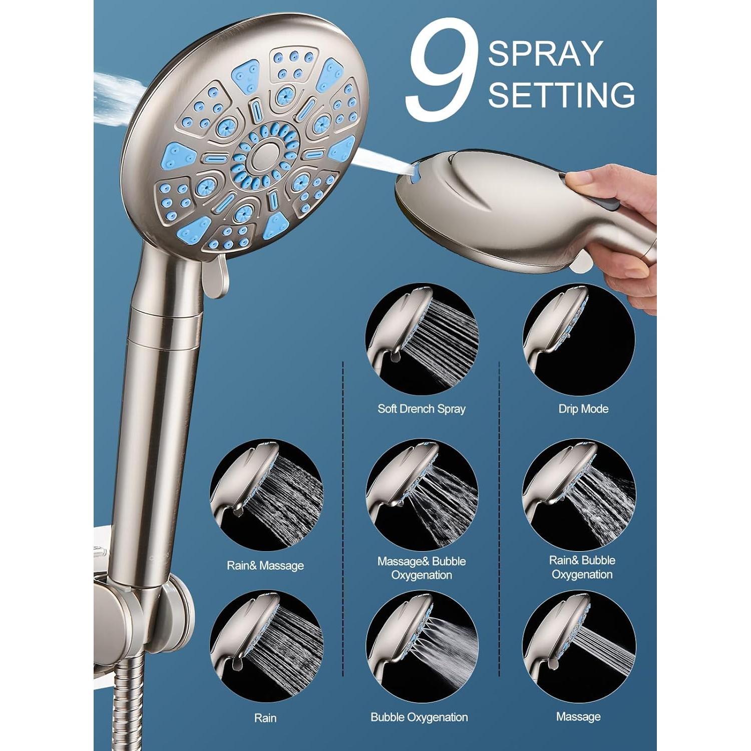 Cabezal de Ducha de Lluvia Cobbe 30 cm con Ducha de Mano Filtrada