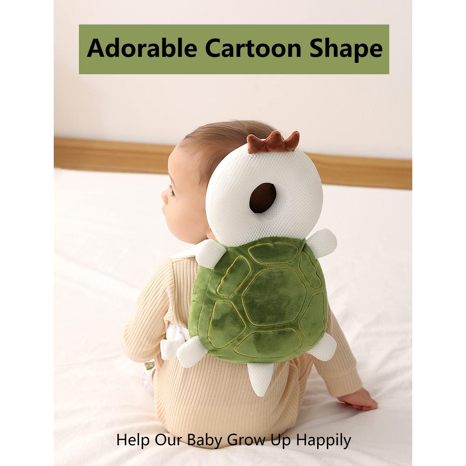 Cojín de Protección para Cabeza Bebé Jun Neng Tortuga Verde