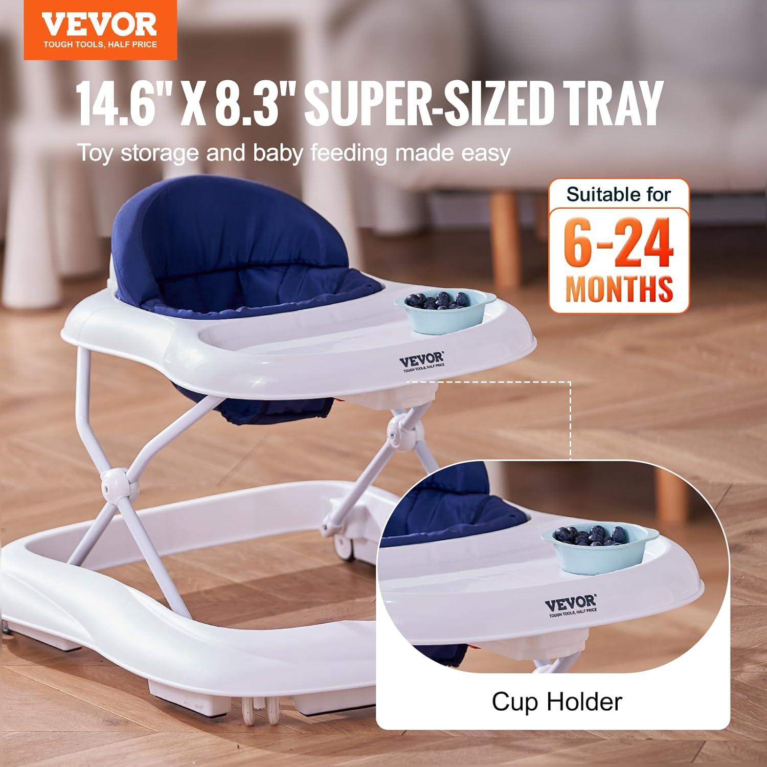 Andador Plegable VEVOR para Bebés 6-12 Meses Altura Ajustable