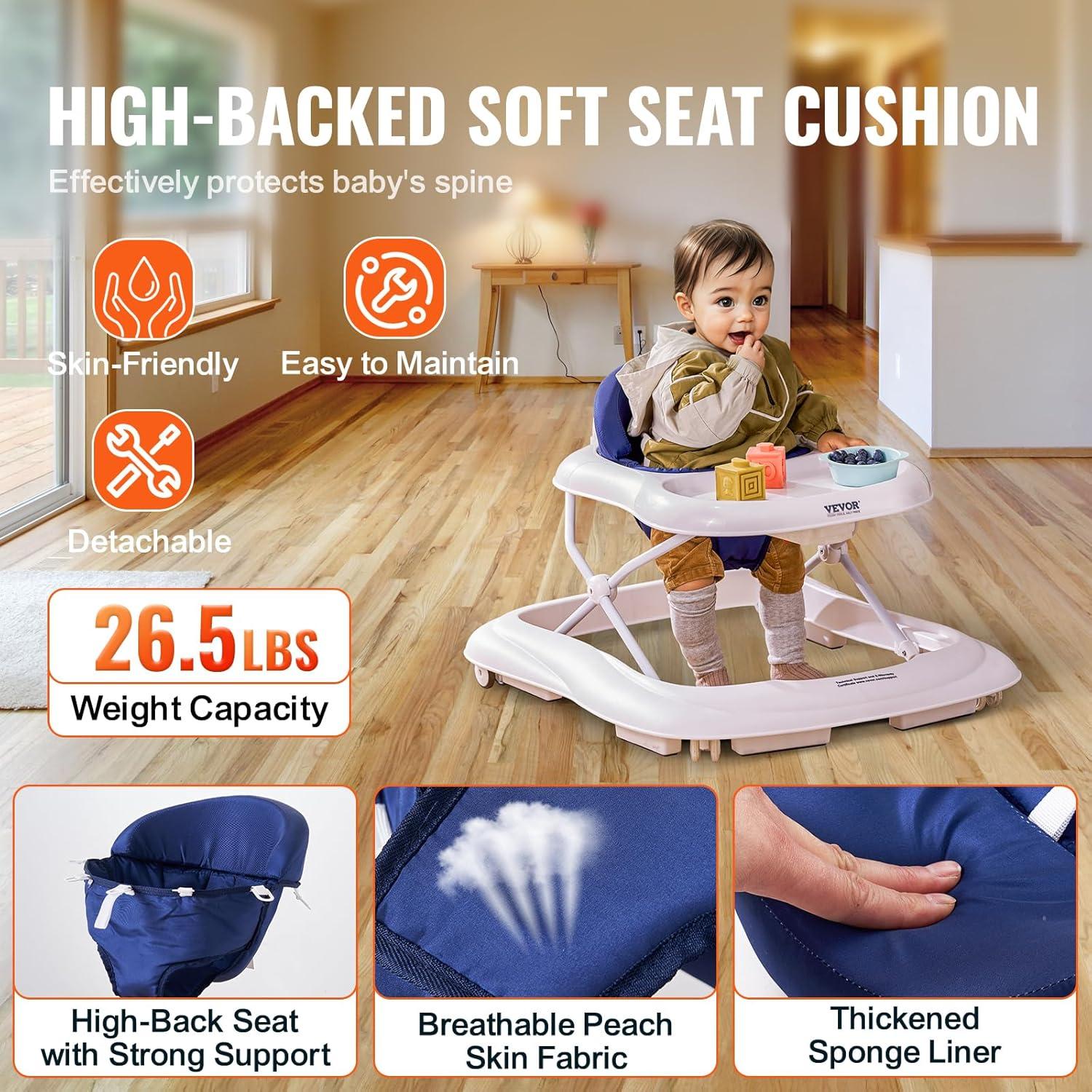 Andador Plegable VEVOR para Bebés 6-12 Meses Altura Ajustable