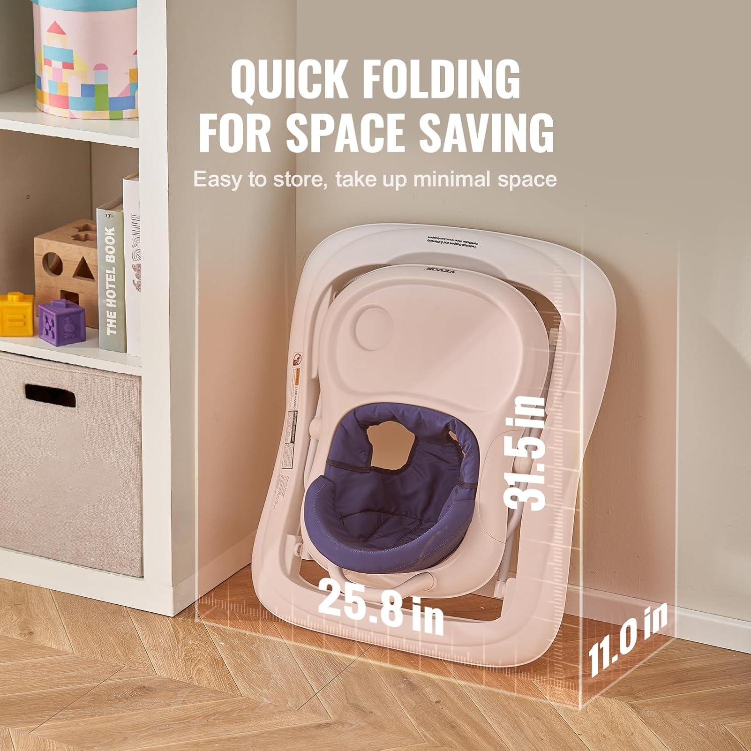 Andador Plegable VEVOR para Bebés 6-12 Meses Altura Ajustable