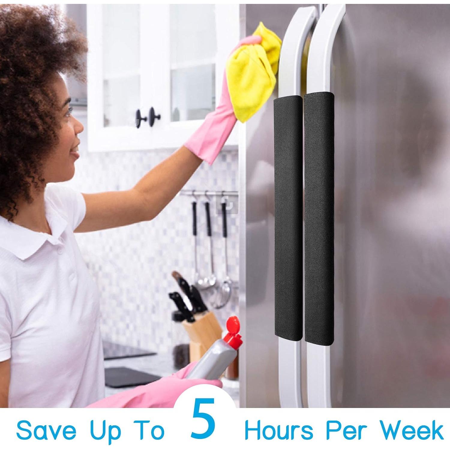 Cubiertas para Manijas de Refrigerador Miss.Silk - 5 Piezas Negro