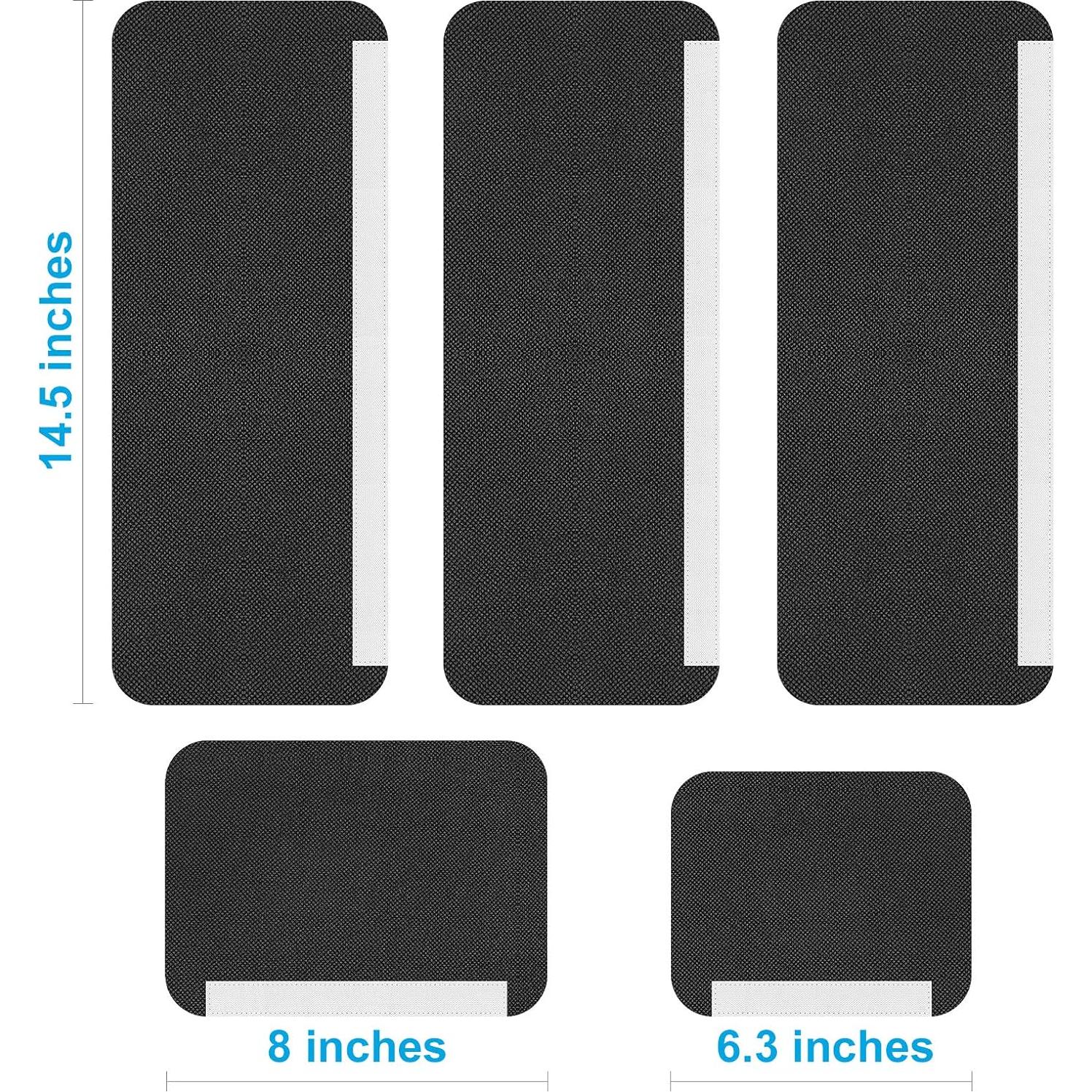 Cubiertas para Manijas de Refrigerador Miss.Silk - 5 Piezas Negro