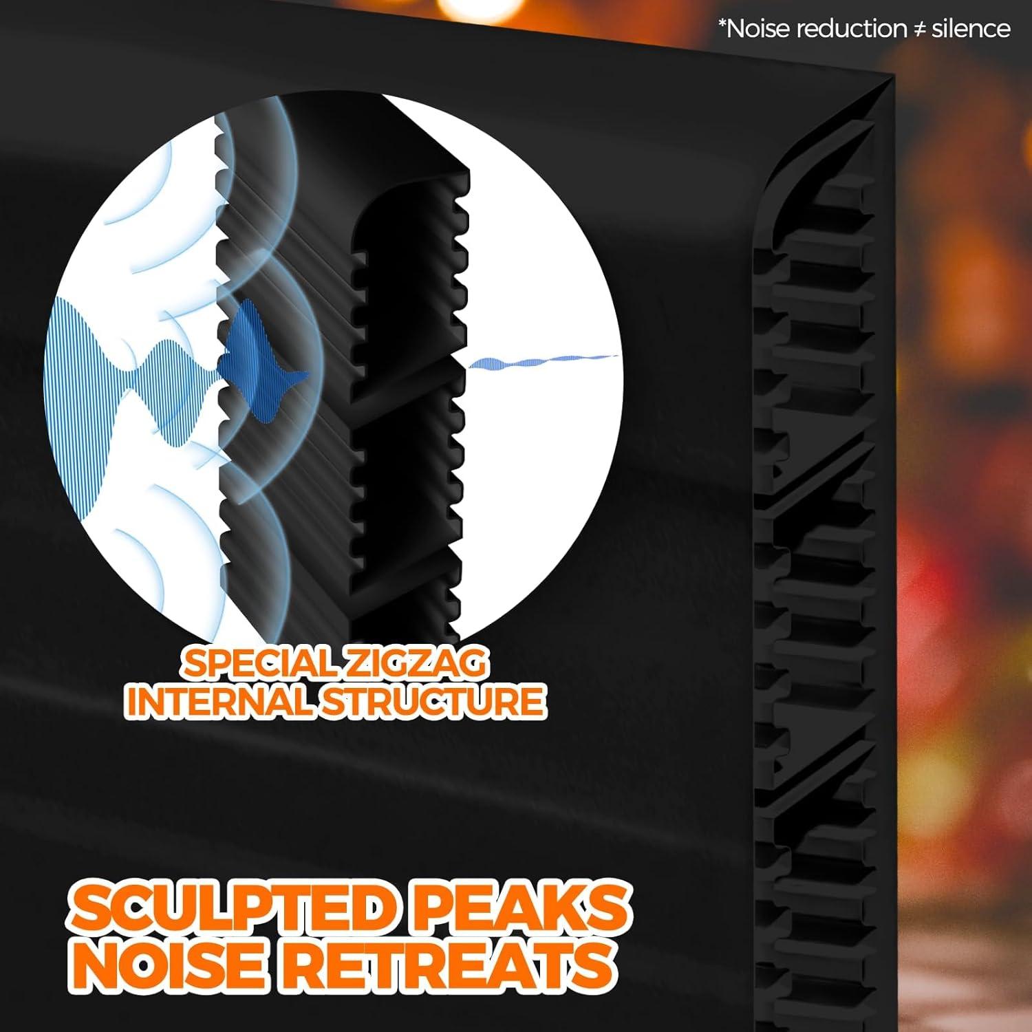 Holikme Door Draft Stopper Under Door Draft Blocker Insulator Doors Sweep Weather Stripping Noise Stopper Strong Adhesive, Black