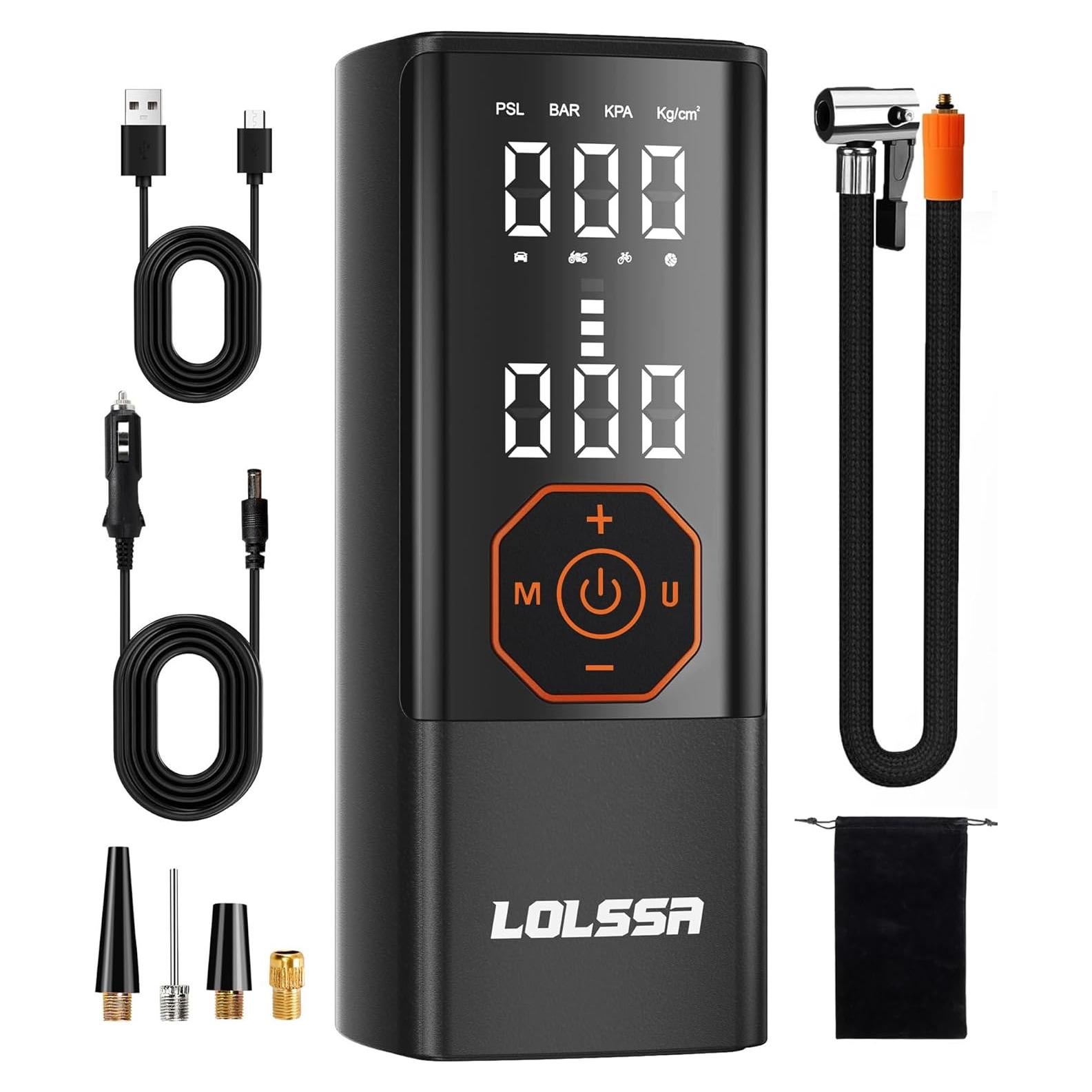 Compresor de Aire Portátil LOLSSA 25000mAh 180PSI Inalámbrico